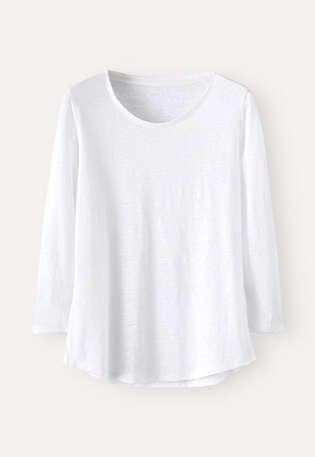 Round-neck top, White, webstill