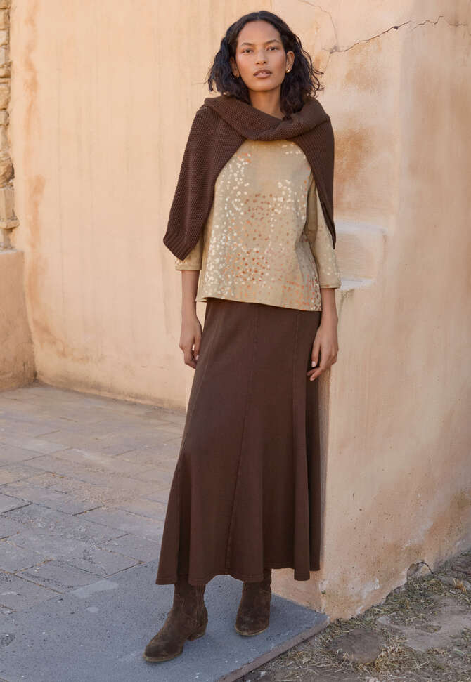 Printed top, Warm mink, completeTheLook