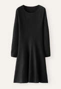 Knitted fit-and-flare dress, Washed black, webstill