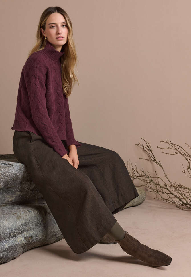 Tailored culottes, Black brown, completeTheLook
