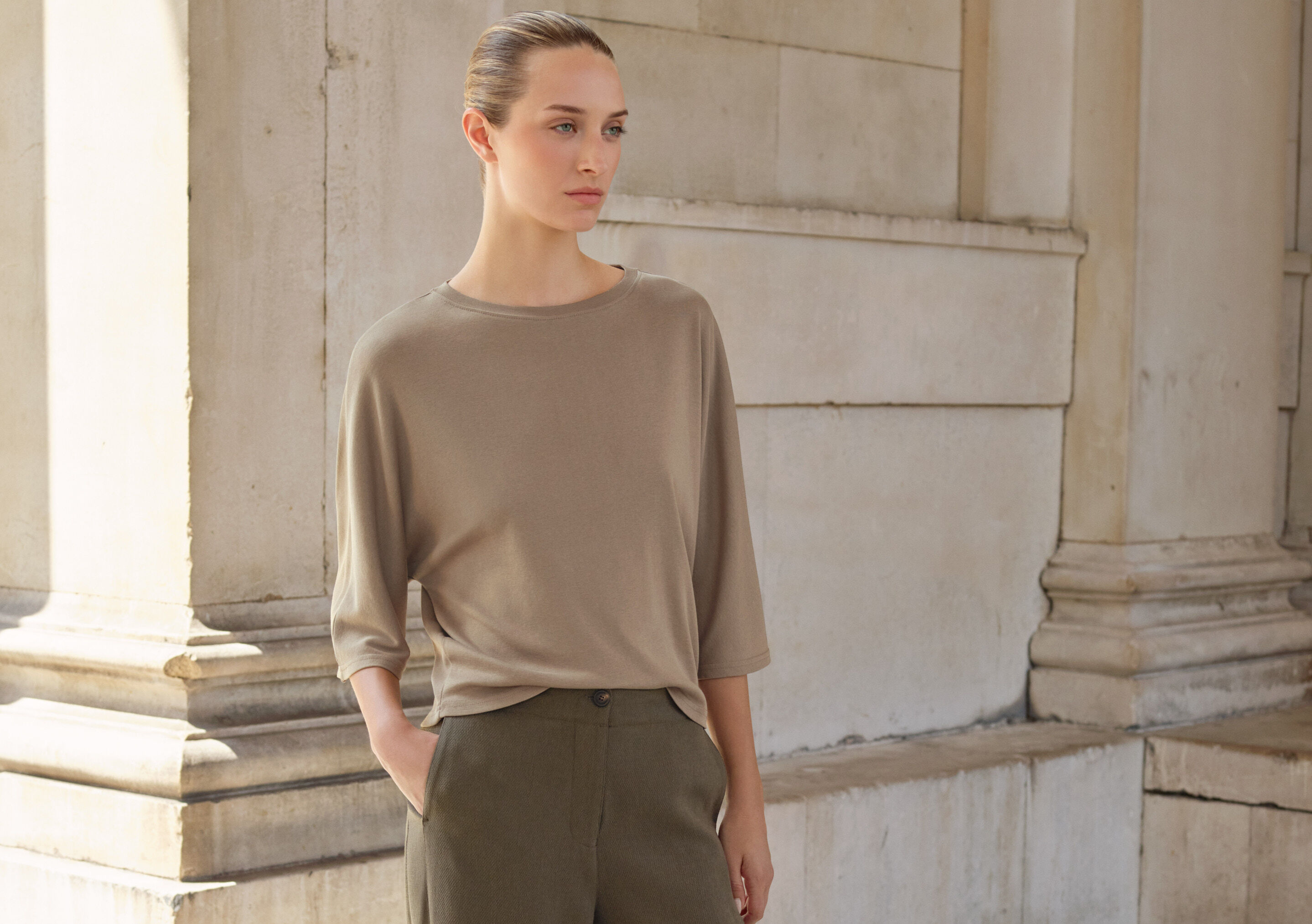 Dolman sleeve top