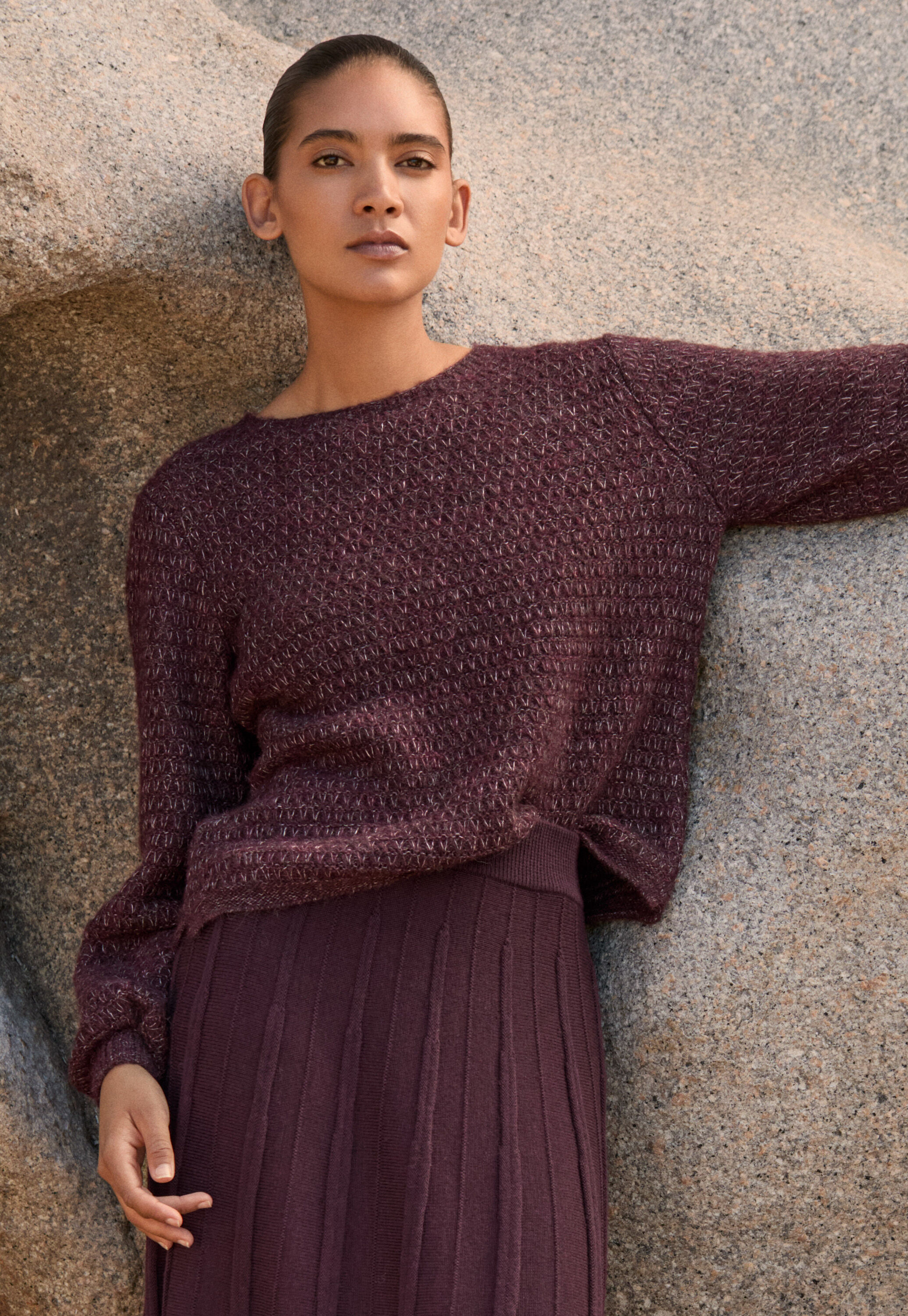 Zip-front cardigan