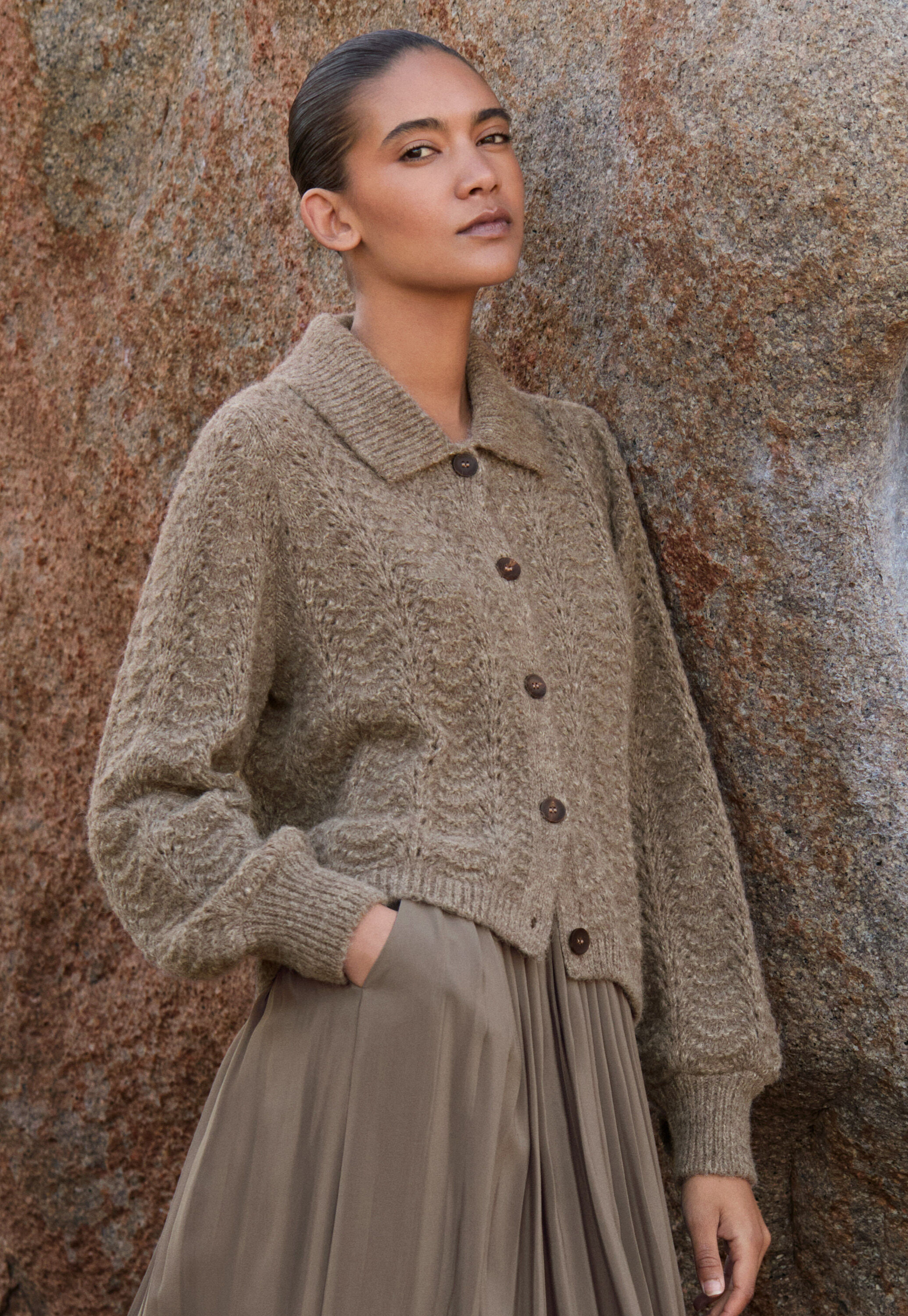 Button-through sweater