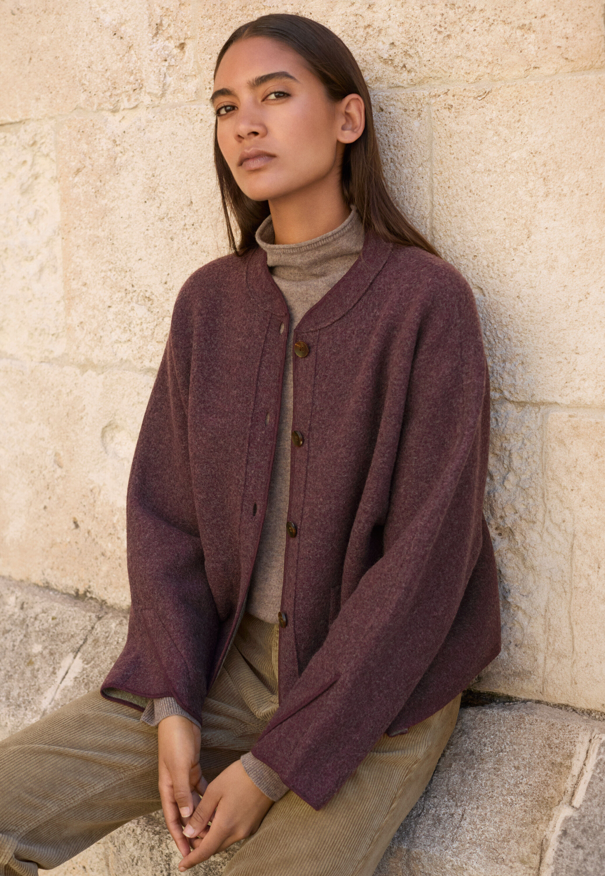 Edge-to-edge cardigan