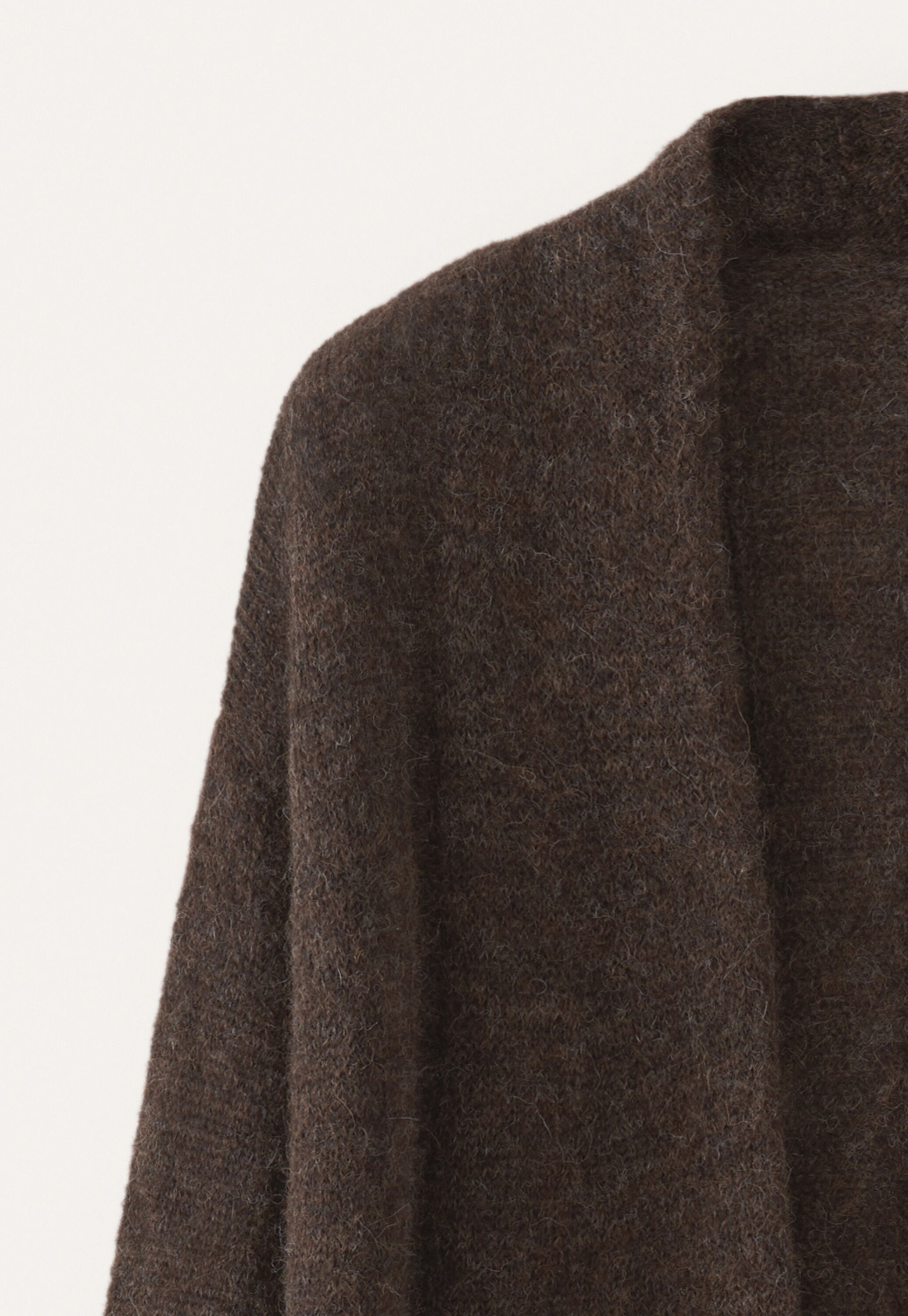 Edge-to-edge cardigan, Dark brown, large