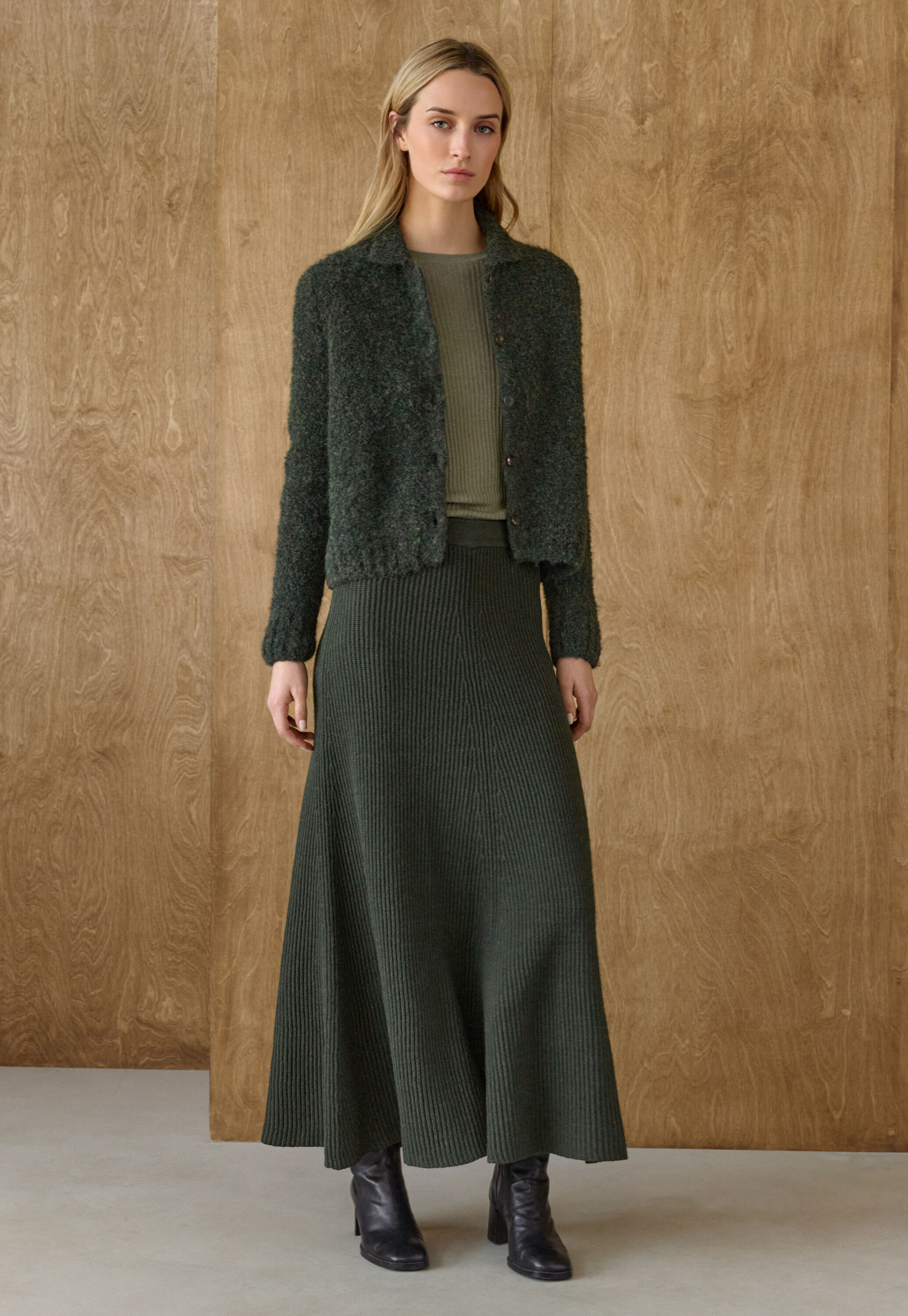 Knitted skirt, Fir, large
