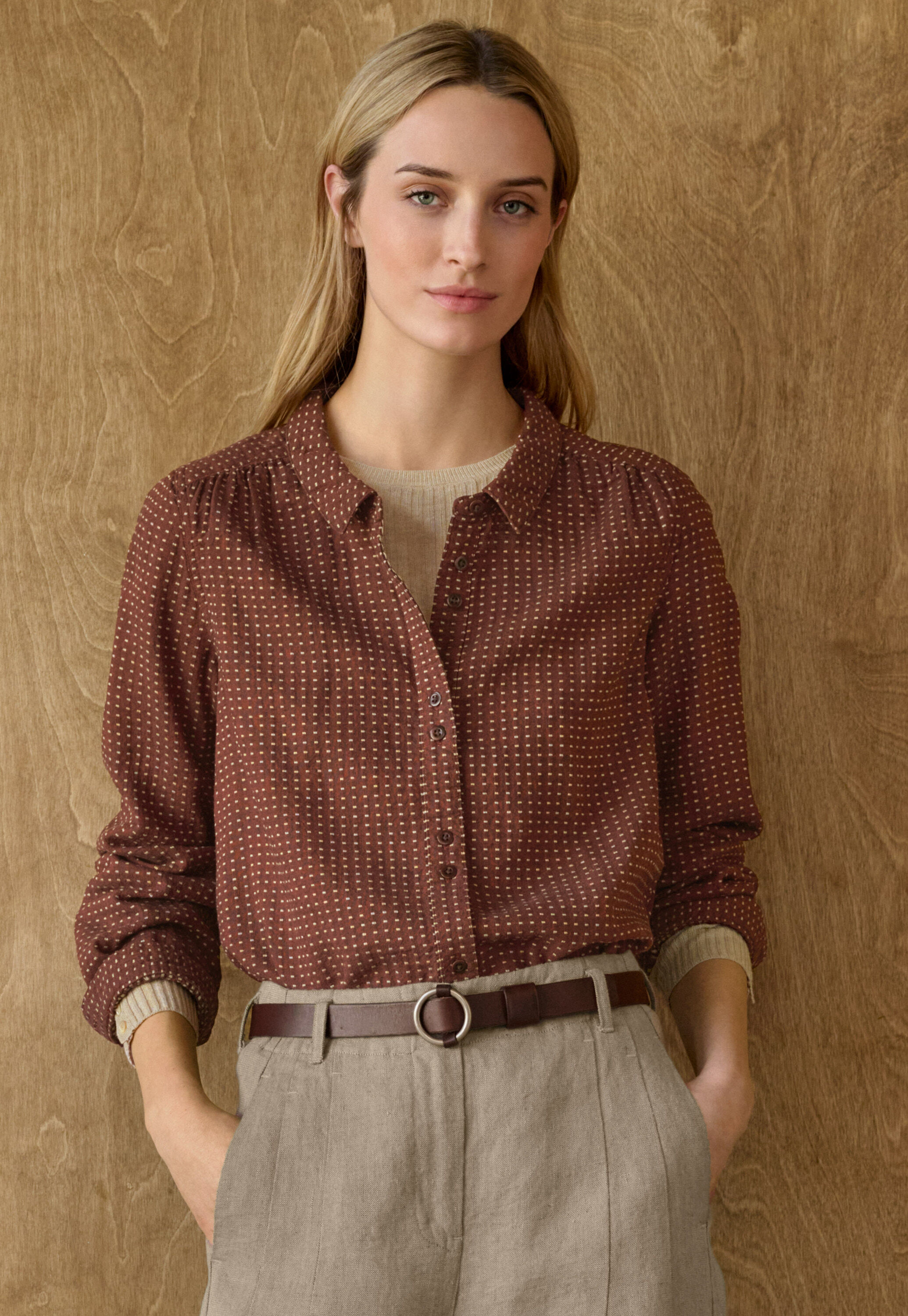 Raglan-sleeve blouse
