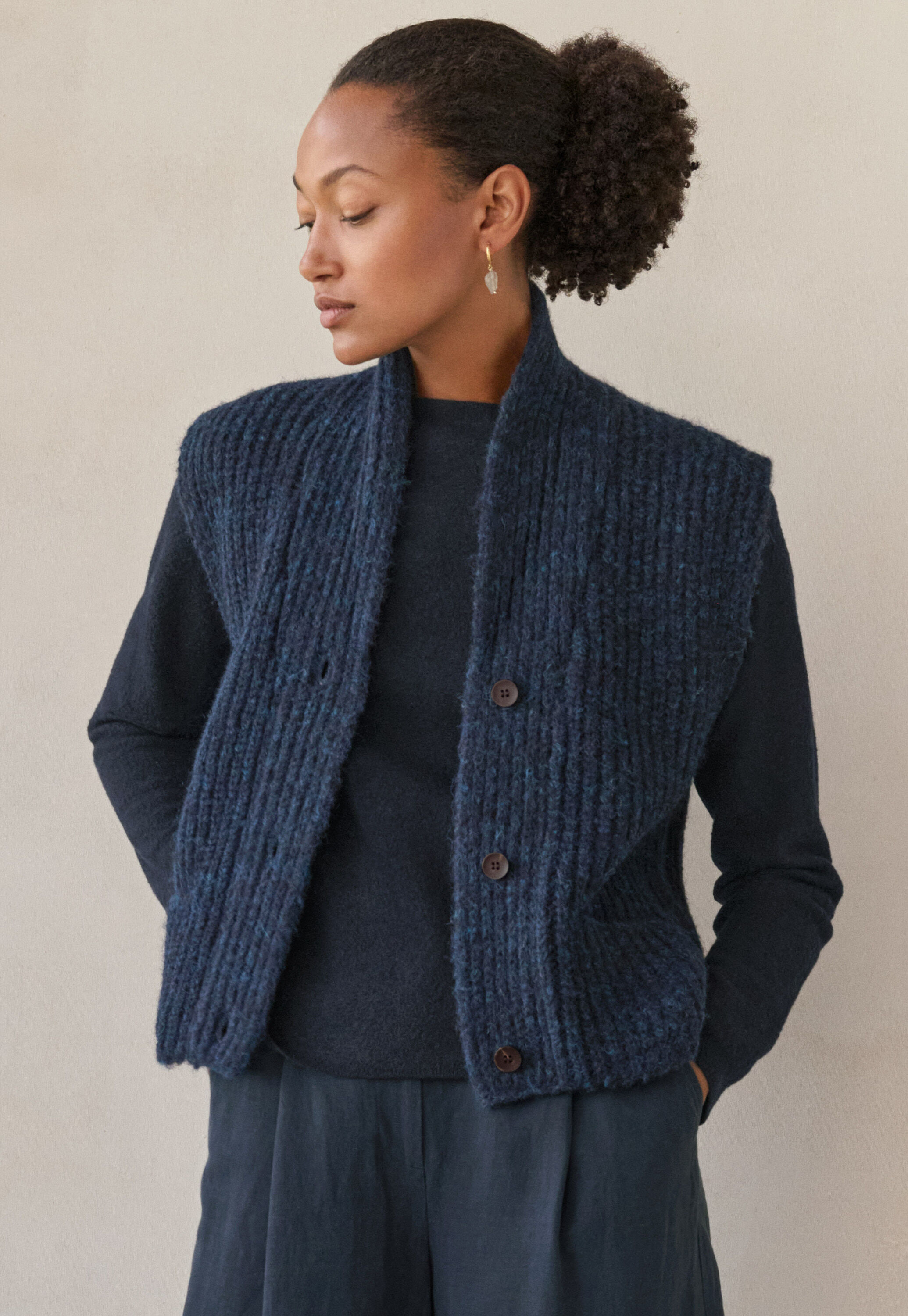 Button-through sweater