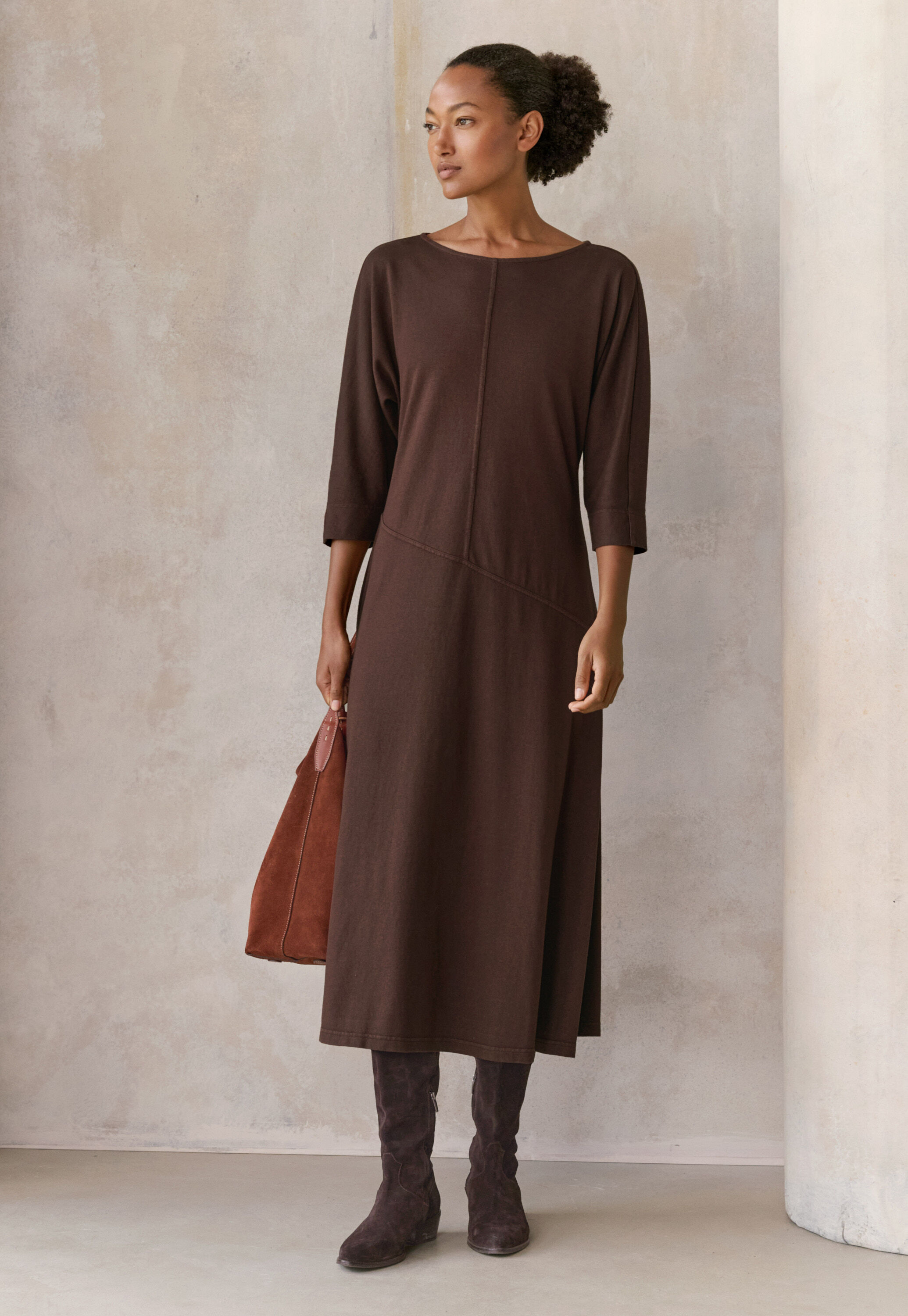 Jersey bias-cut dress