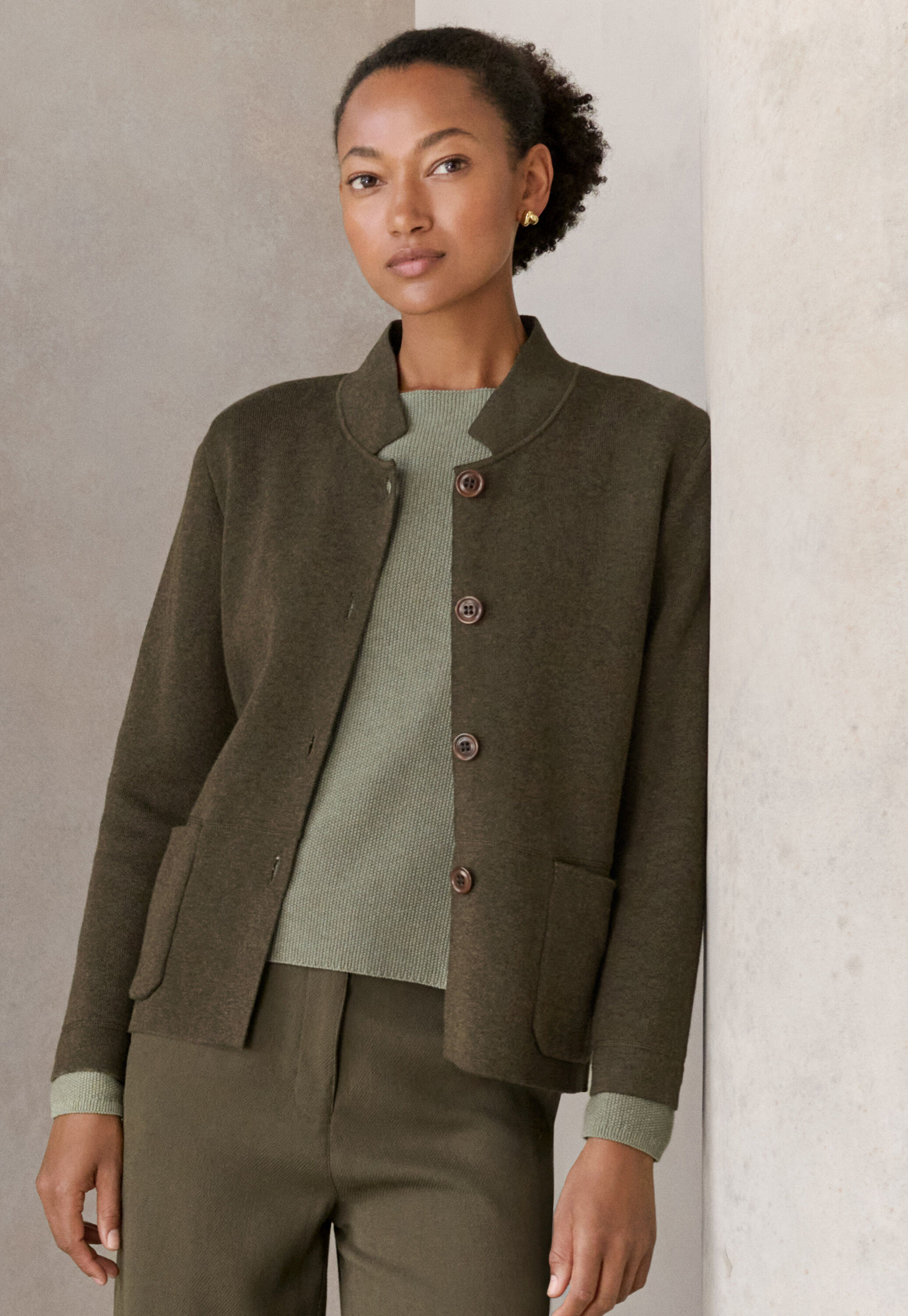 Button-through sweater
