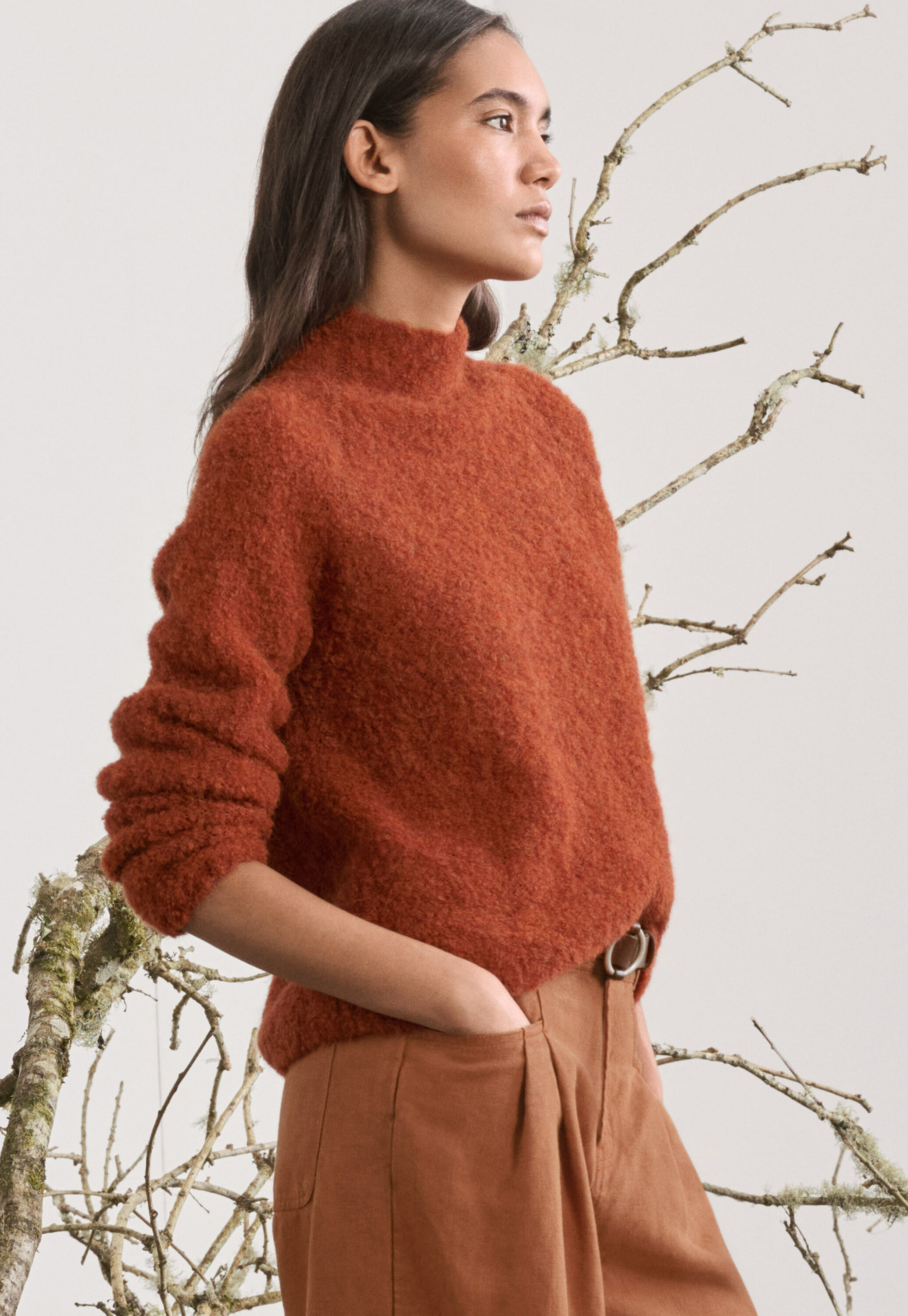 Funnel-neck sweater