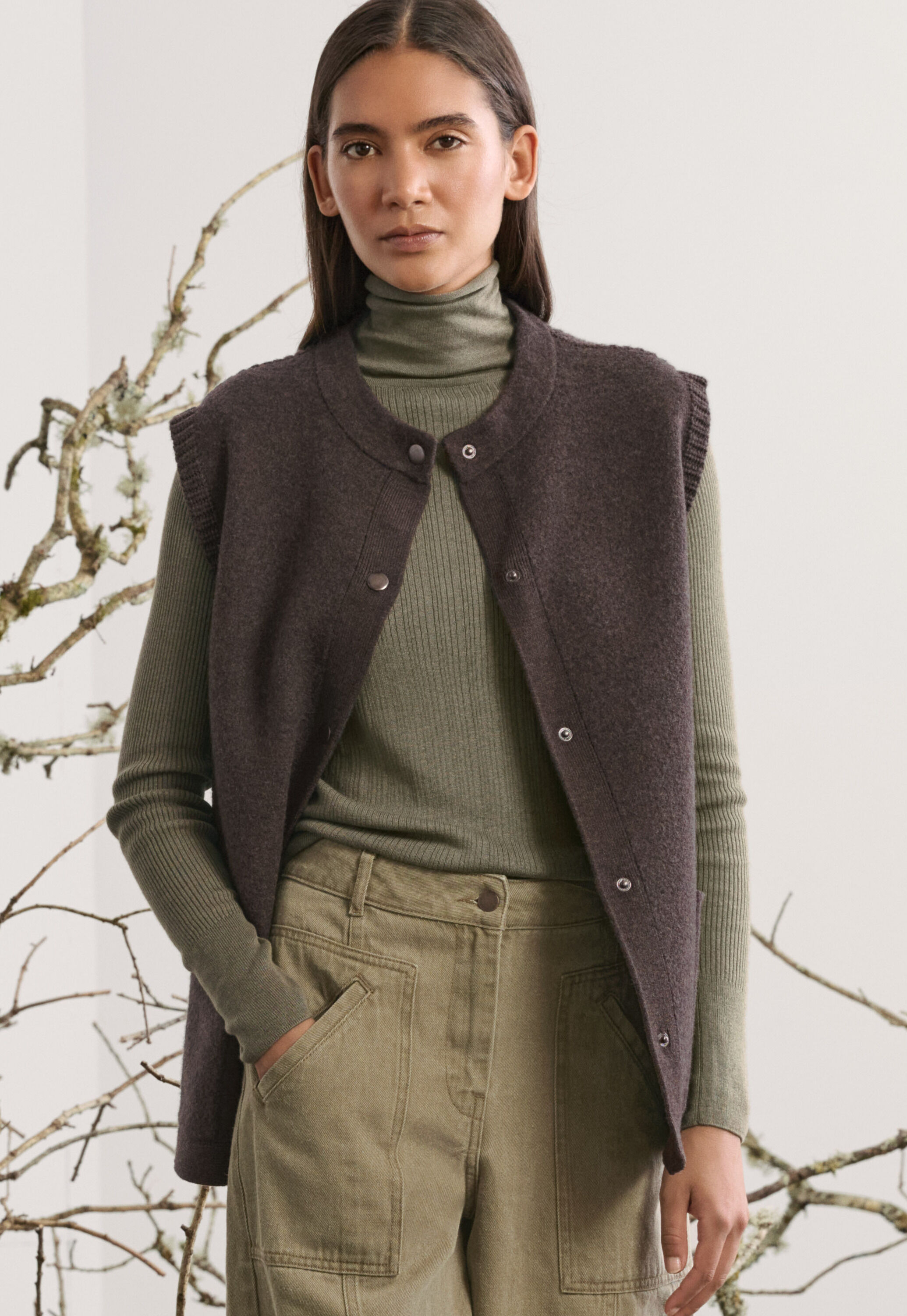 Knitted gilet