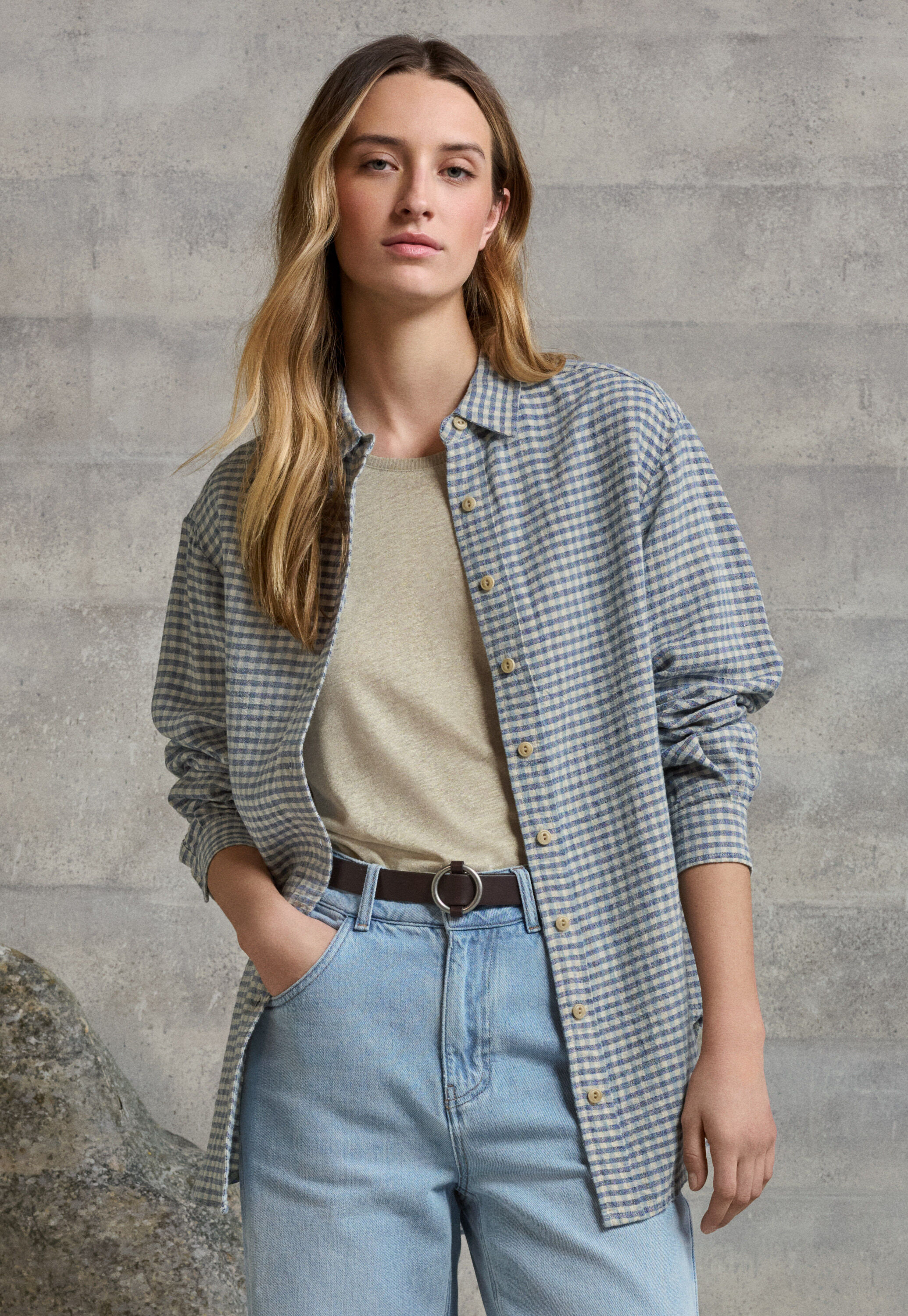 Garment-dyed overshirt