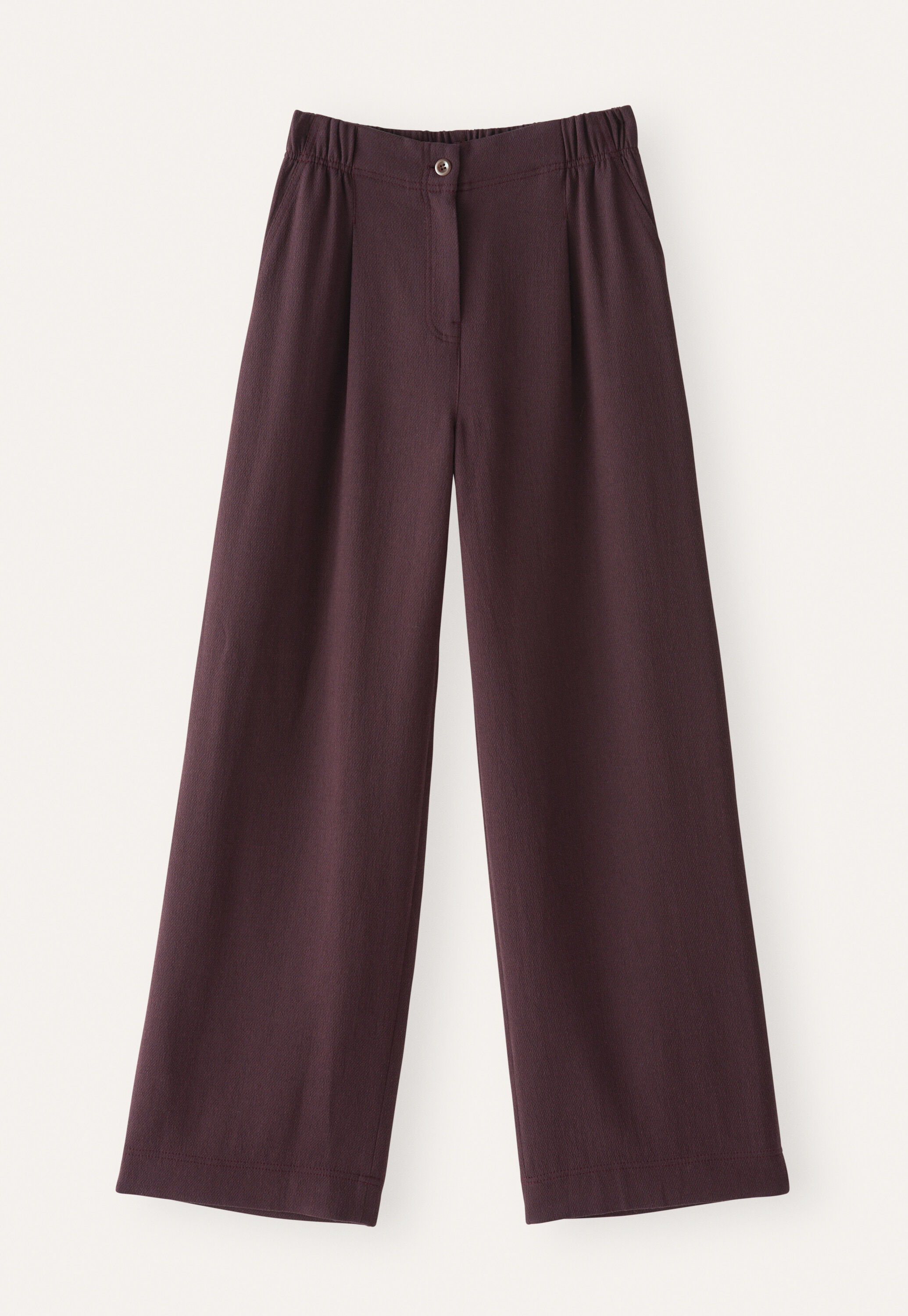 Tailored wide-leg trousers, Claret, large