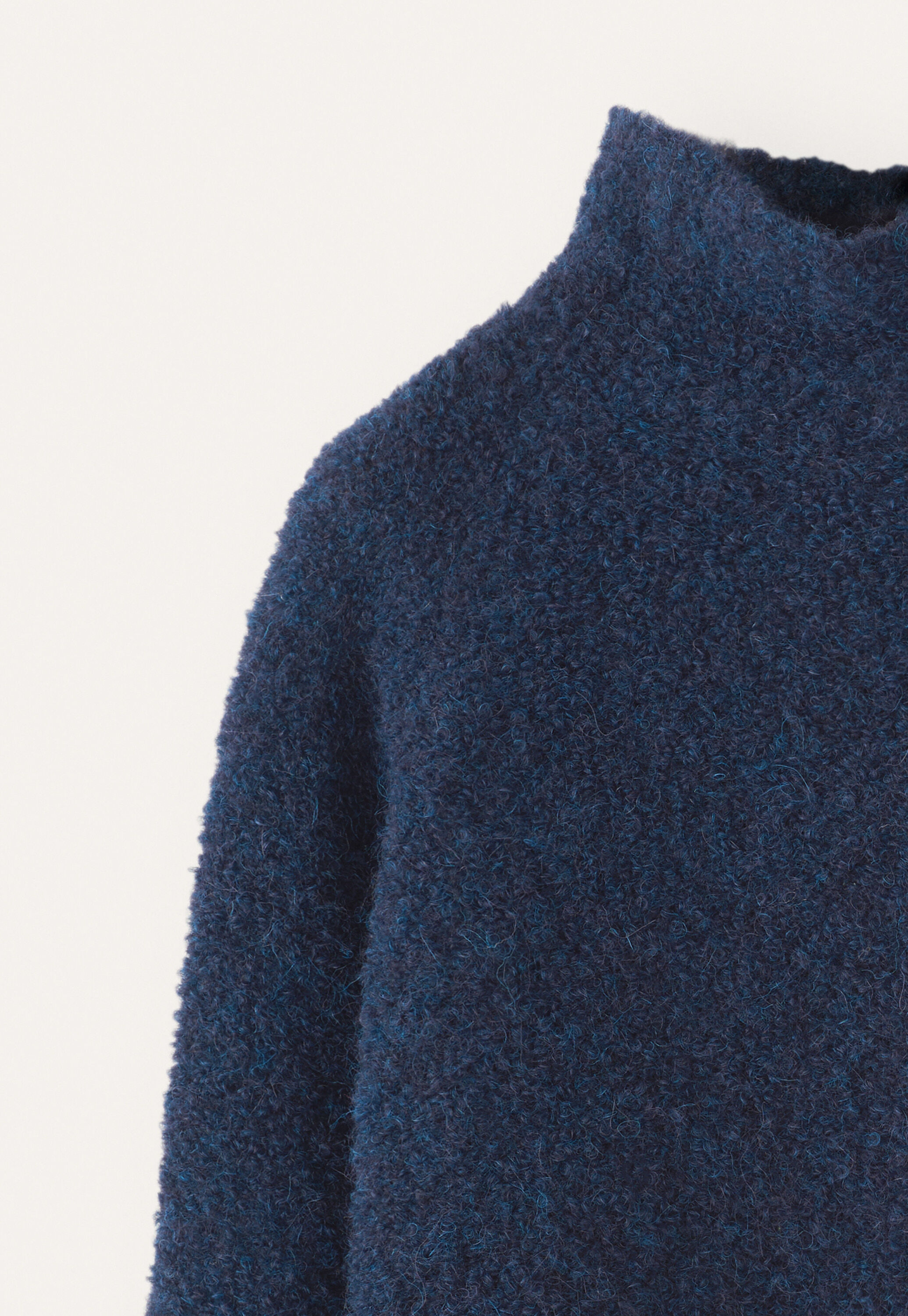Funnel-neck sweater, Dark petrol, large