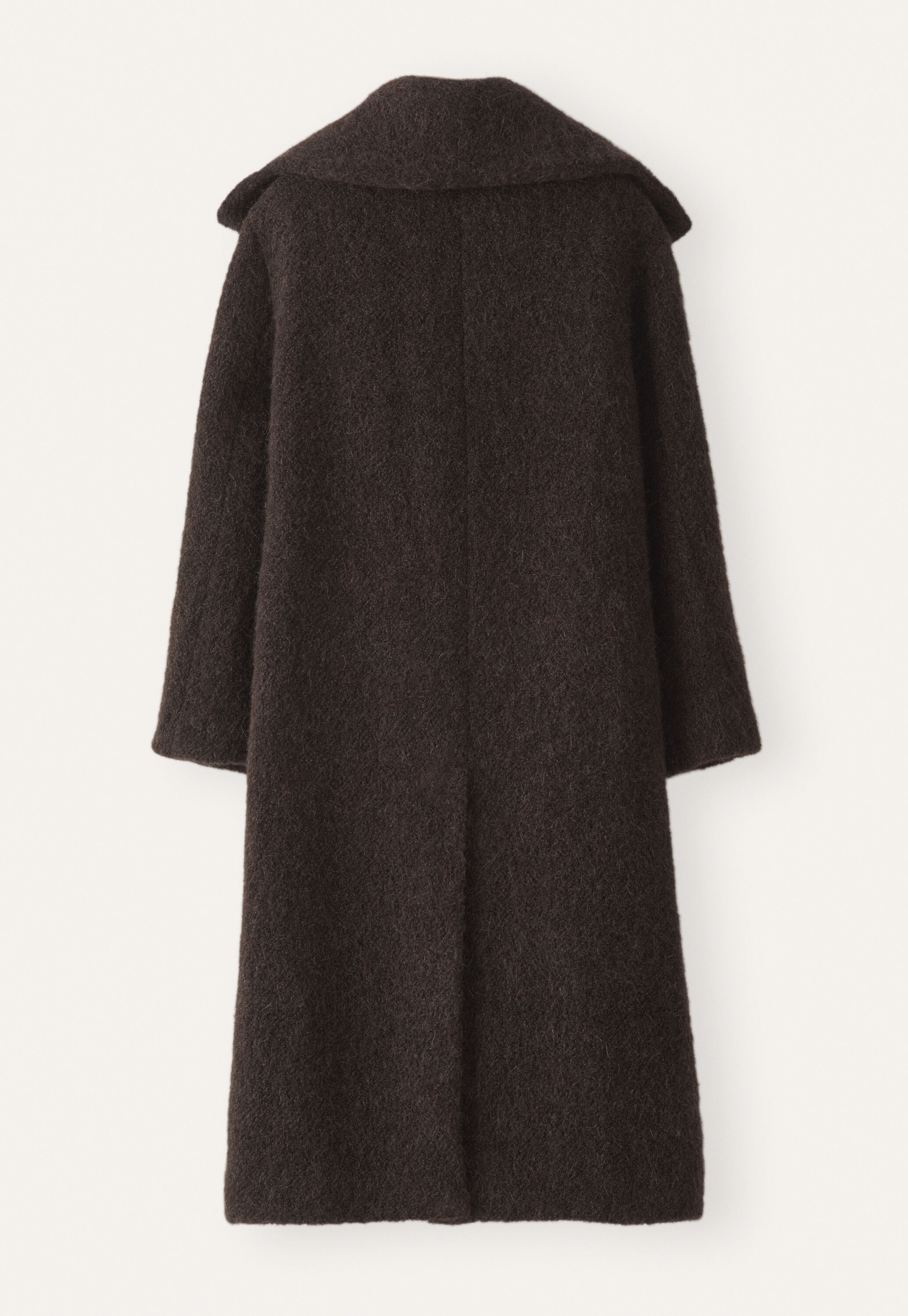Boucl&eacute; coat, Coffee, large