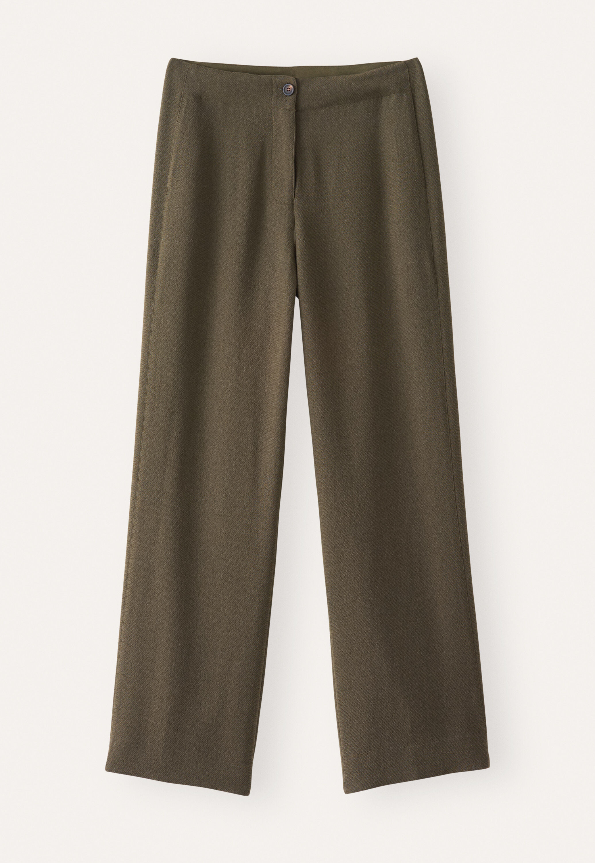 Soft tailored trousers, Dark moss, large