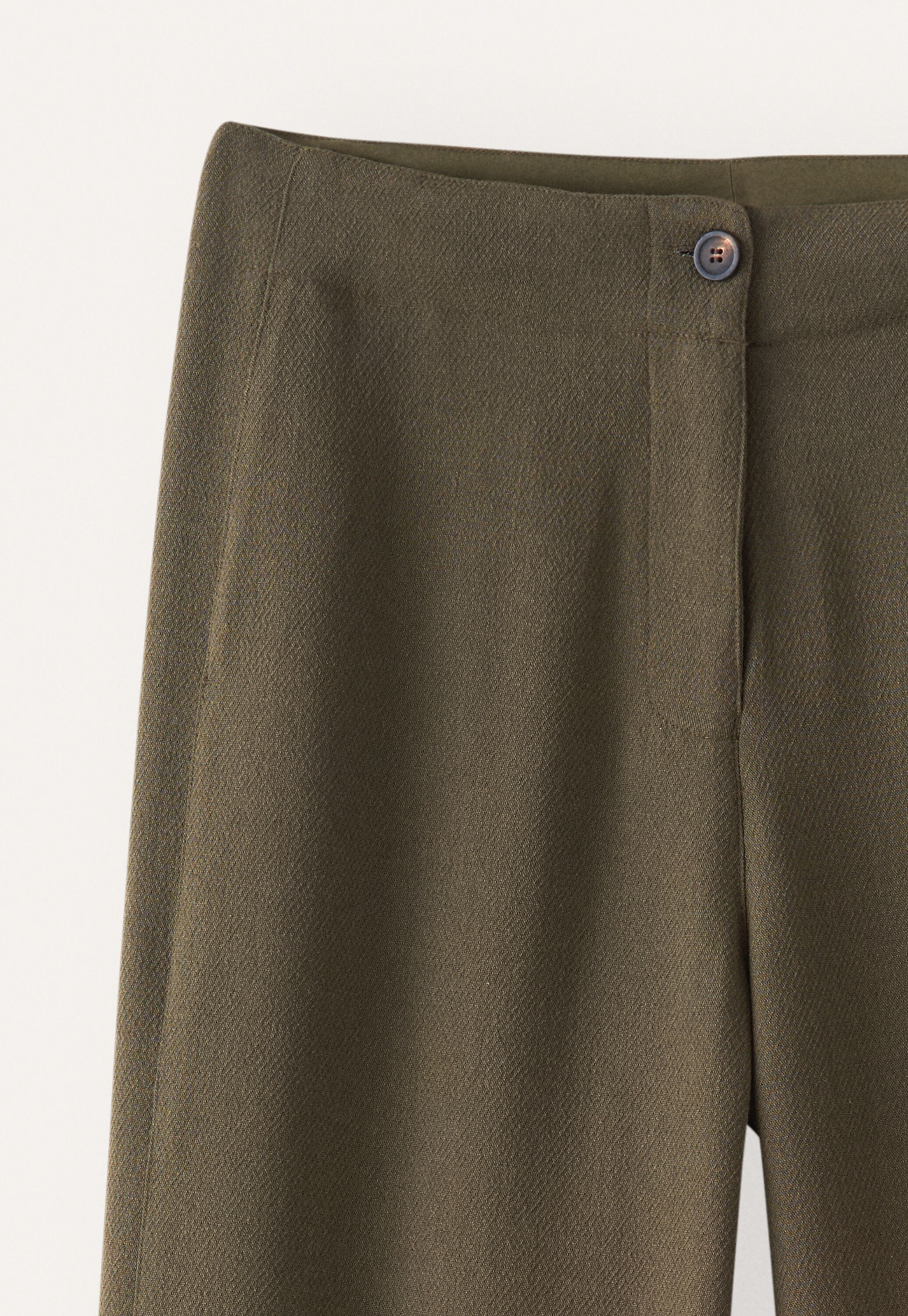 Soft tailored trousers, Dark moss, large