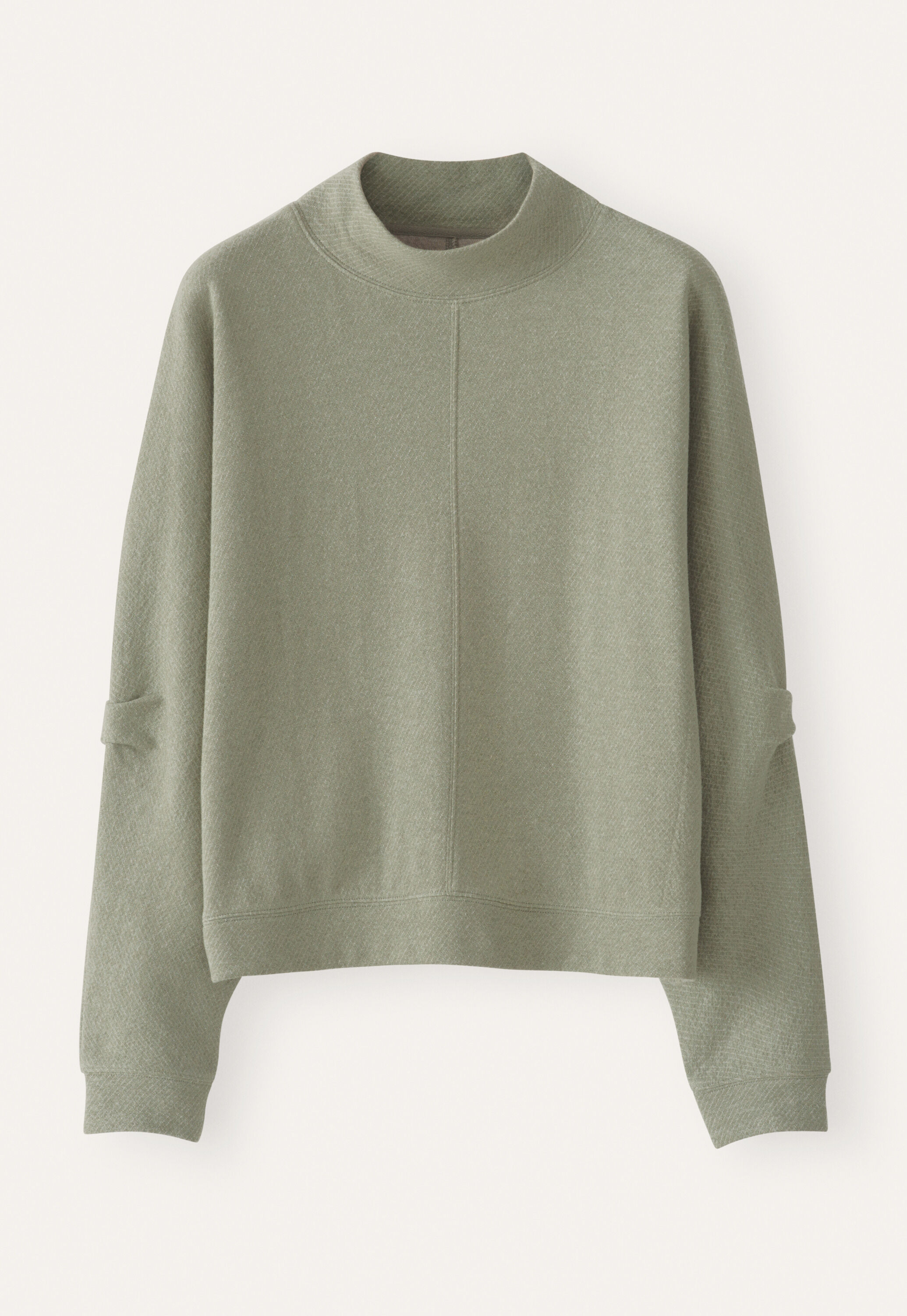 Tuck sleeve sweatshirt, Washed sage, large