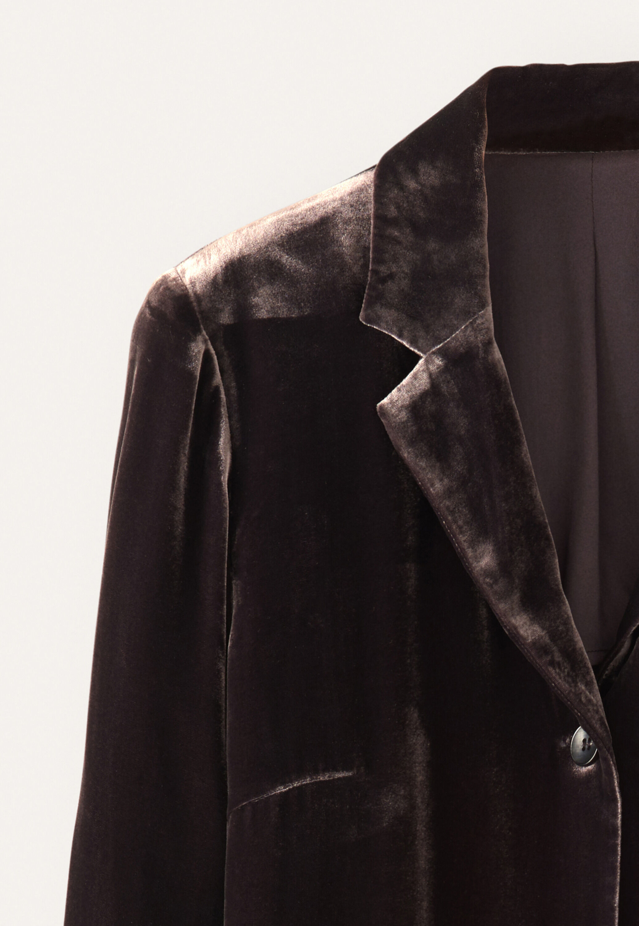 Long velvet jacket, Dark mulberry, large