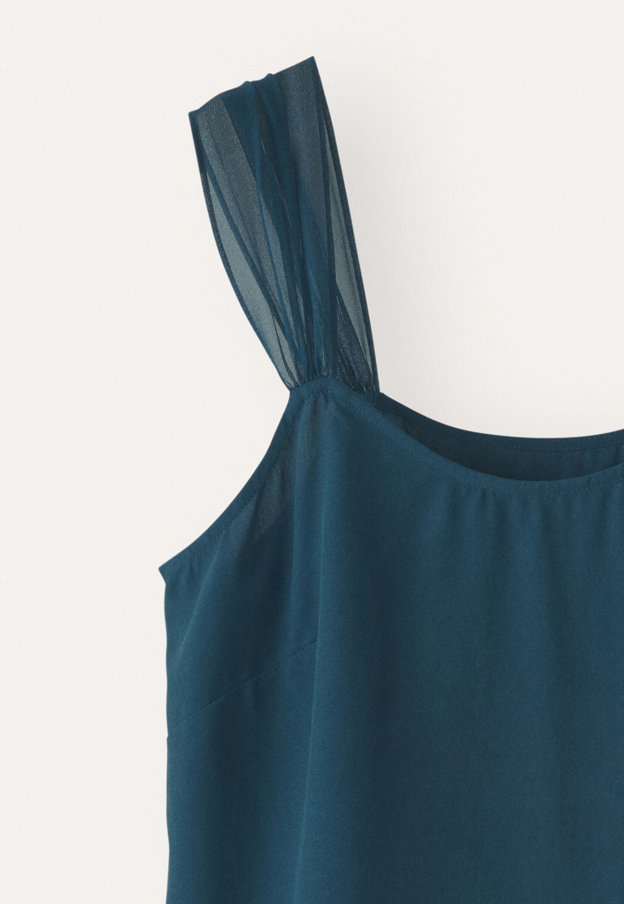 Chiffon strap camisole, Dark teal, large