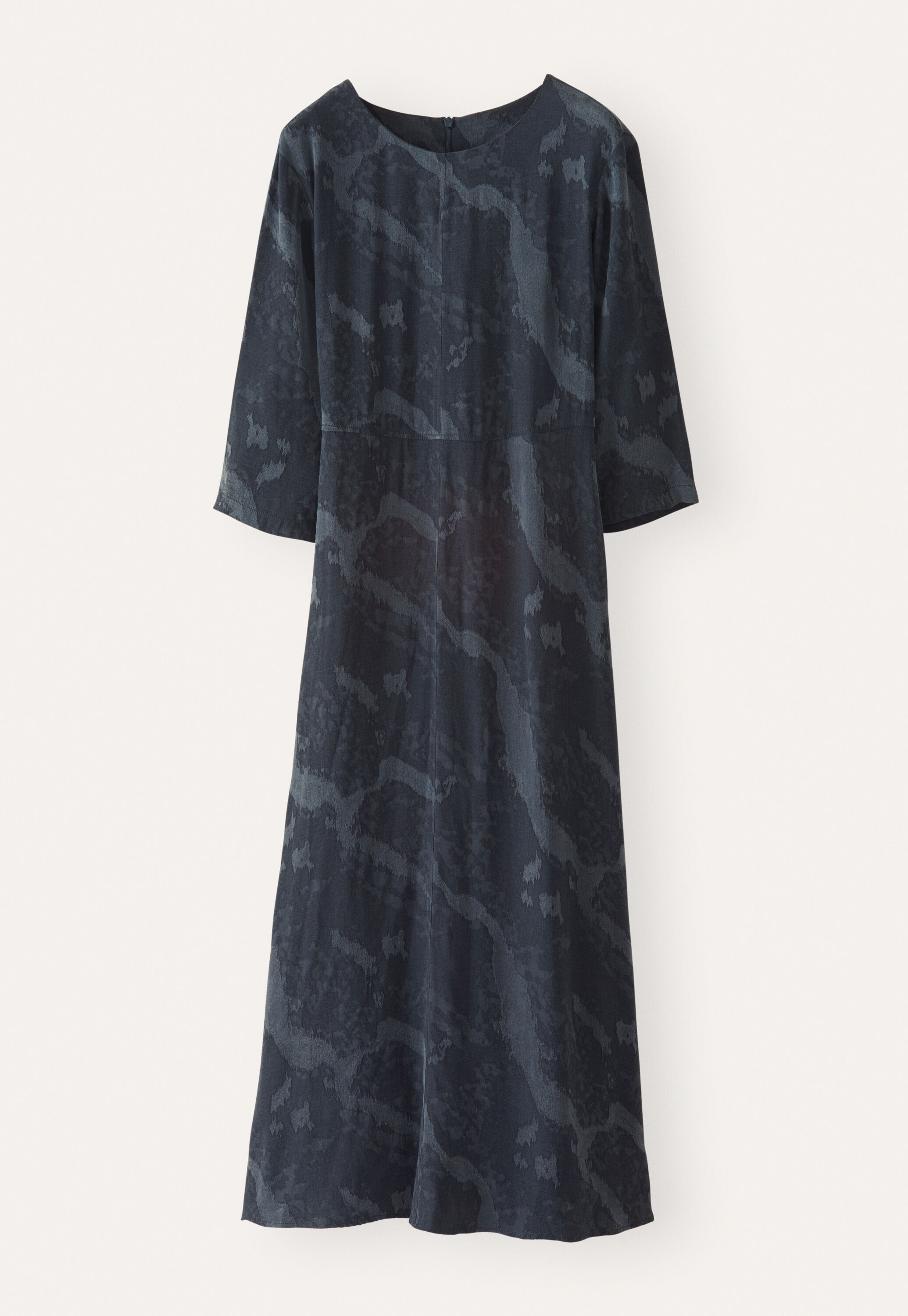 Jacquard dress, Petrol slate, large