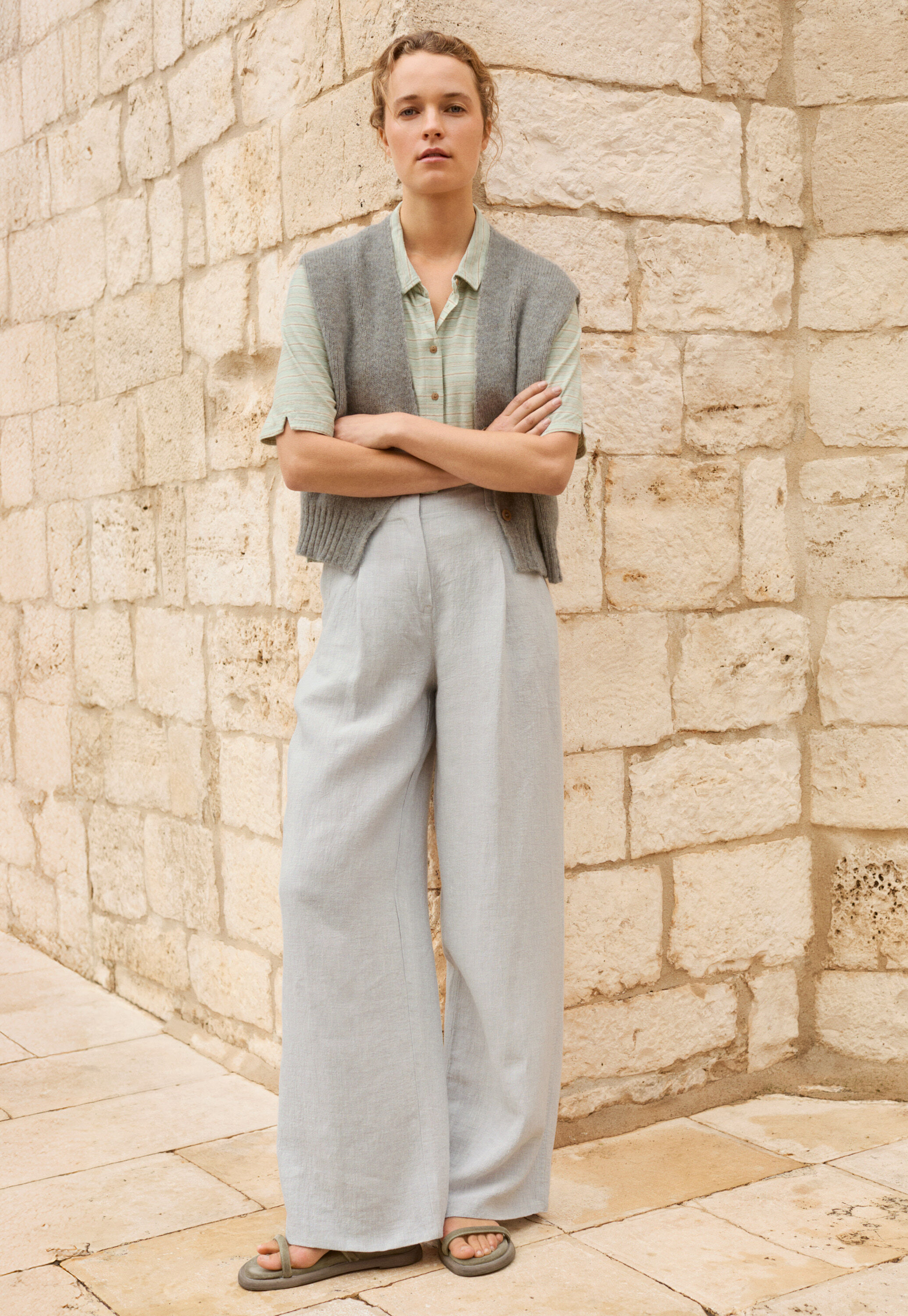 Pleat-front trousers