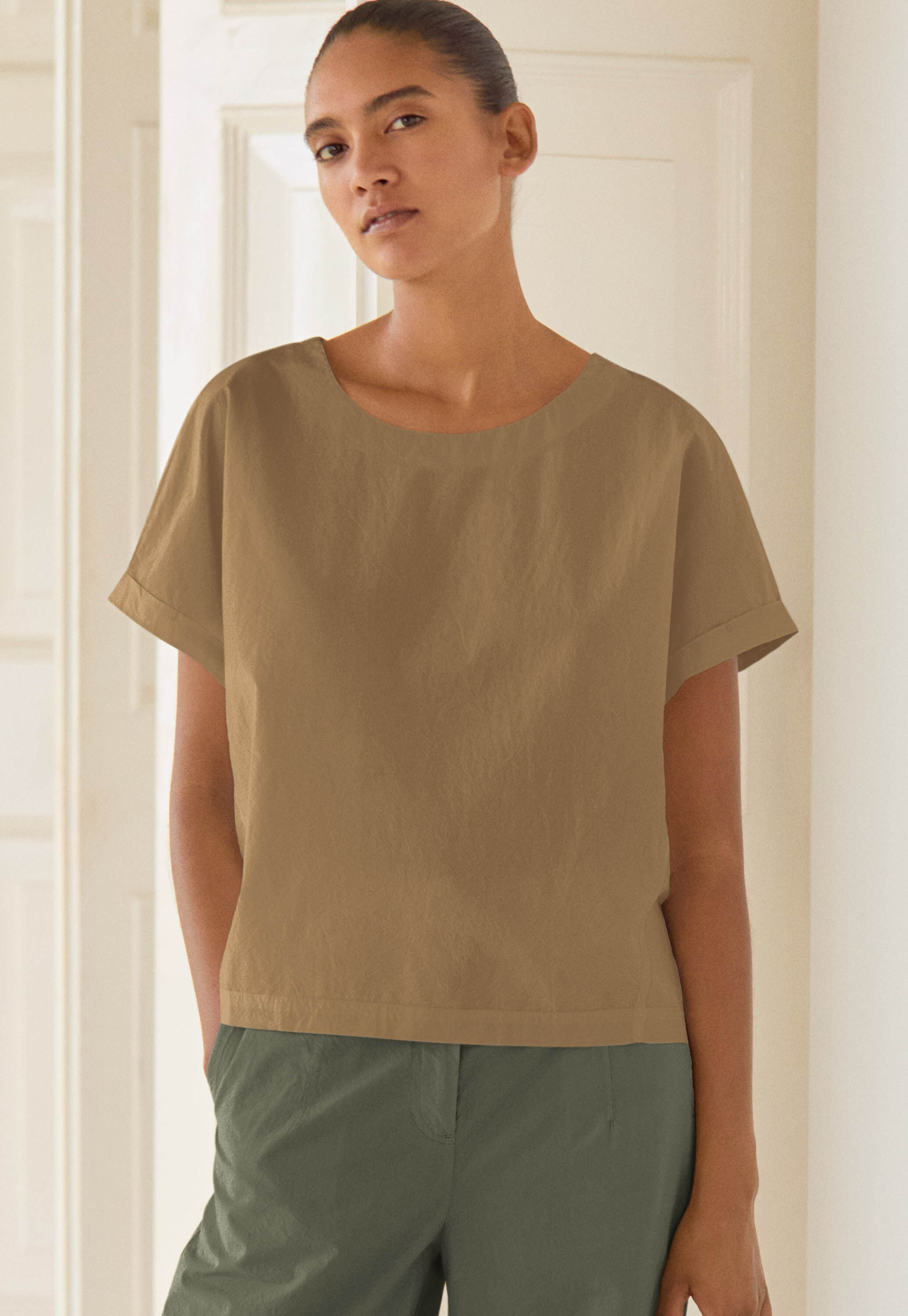 Peplum-detail dress
