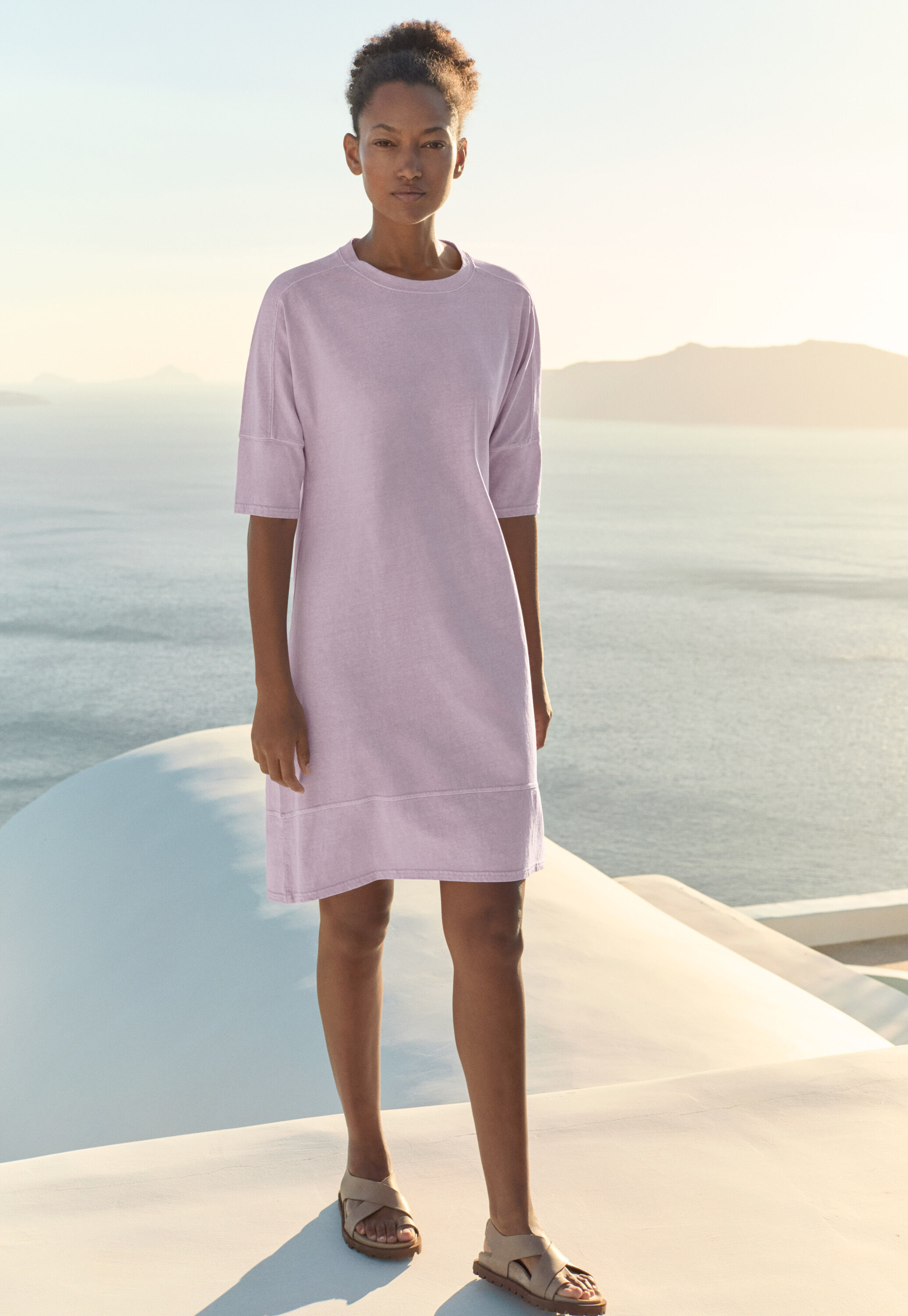 Peplum-detail dress