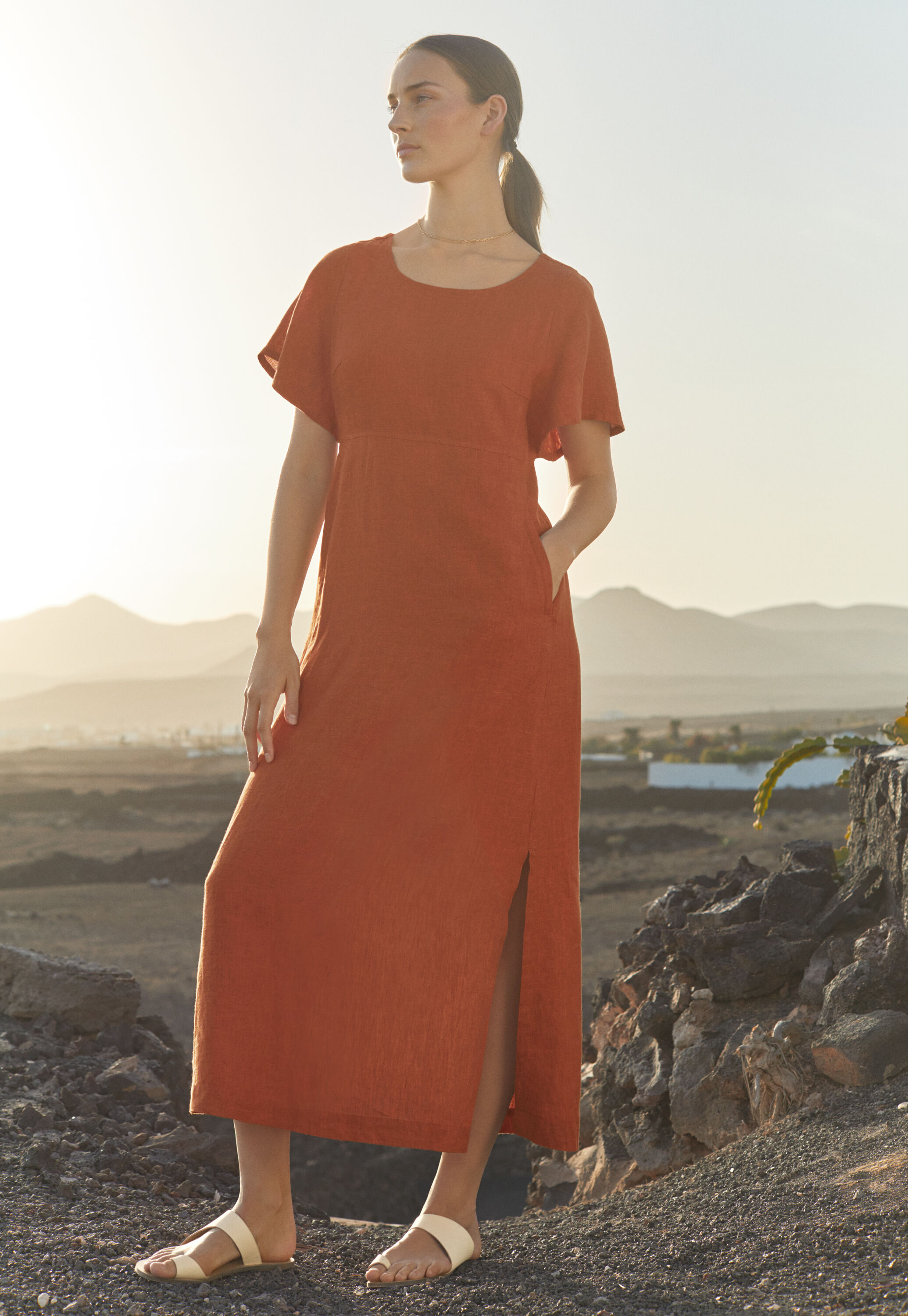 Peplum-detail dress