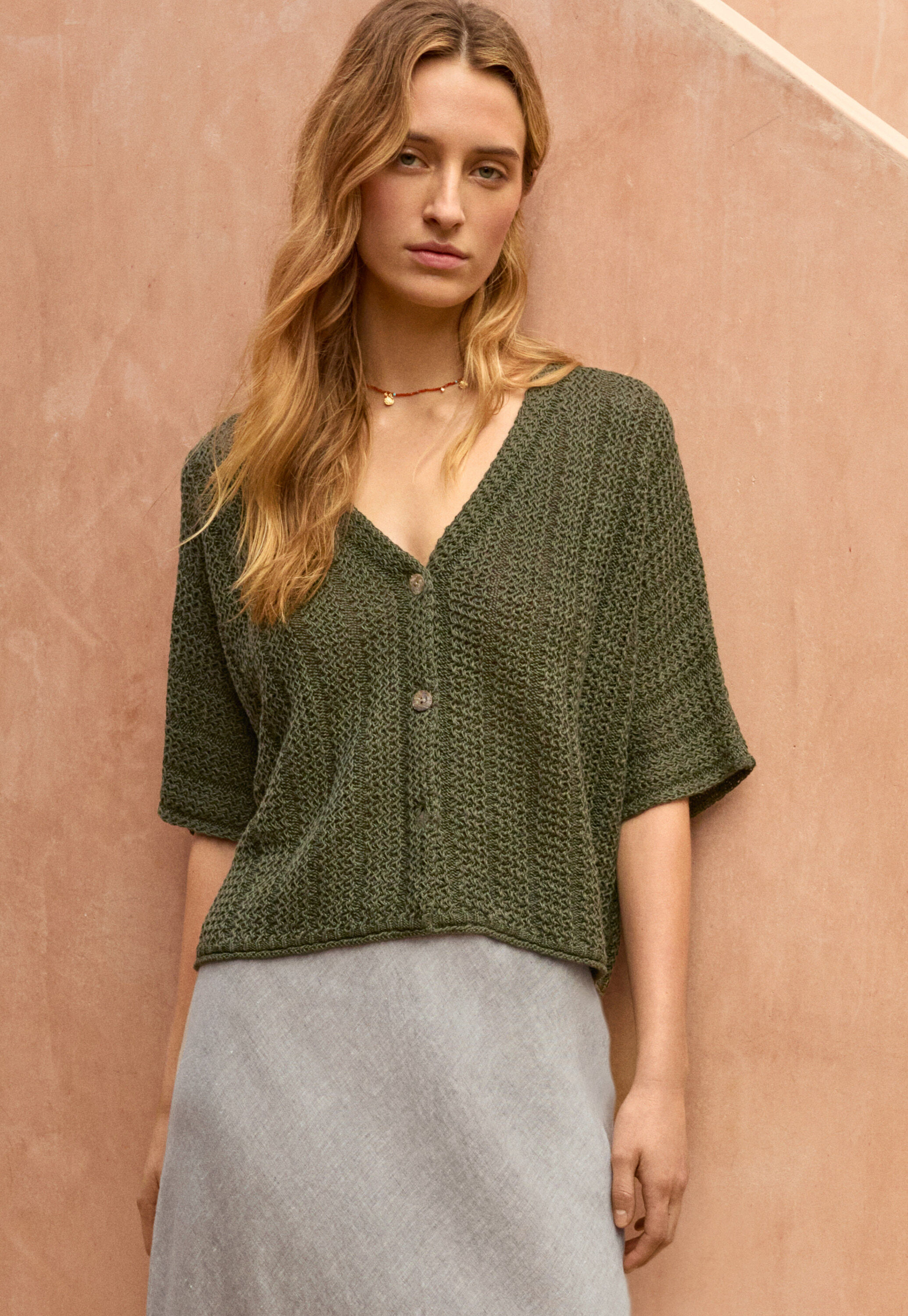 Peplum-detail dress