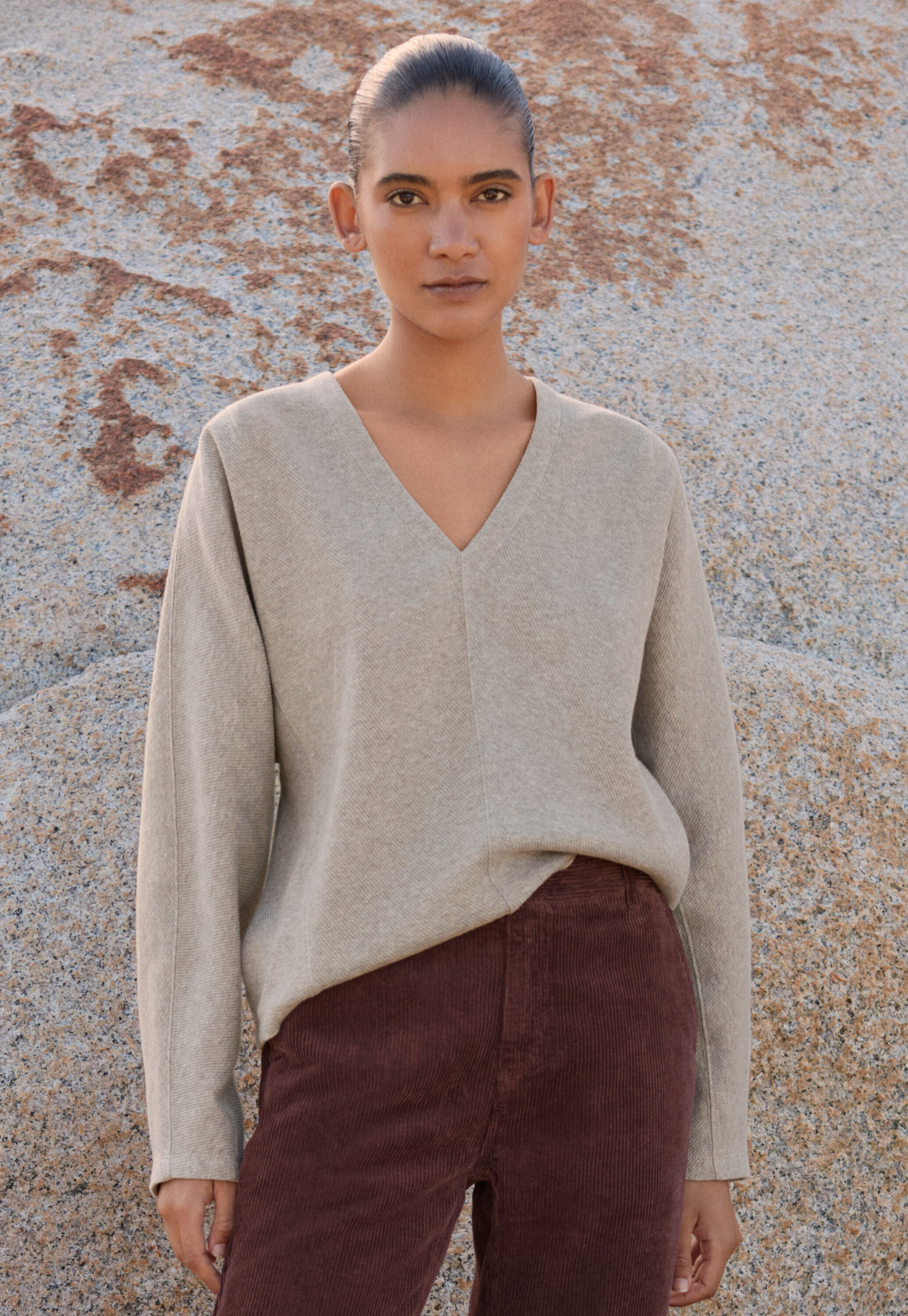V-neck top