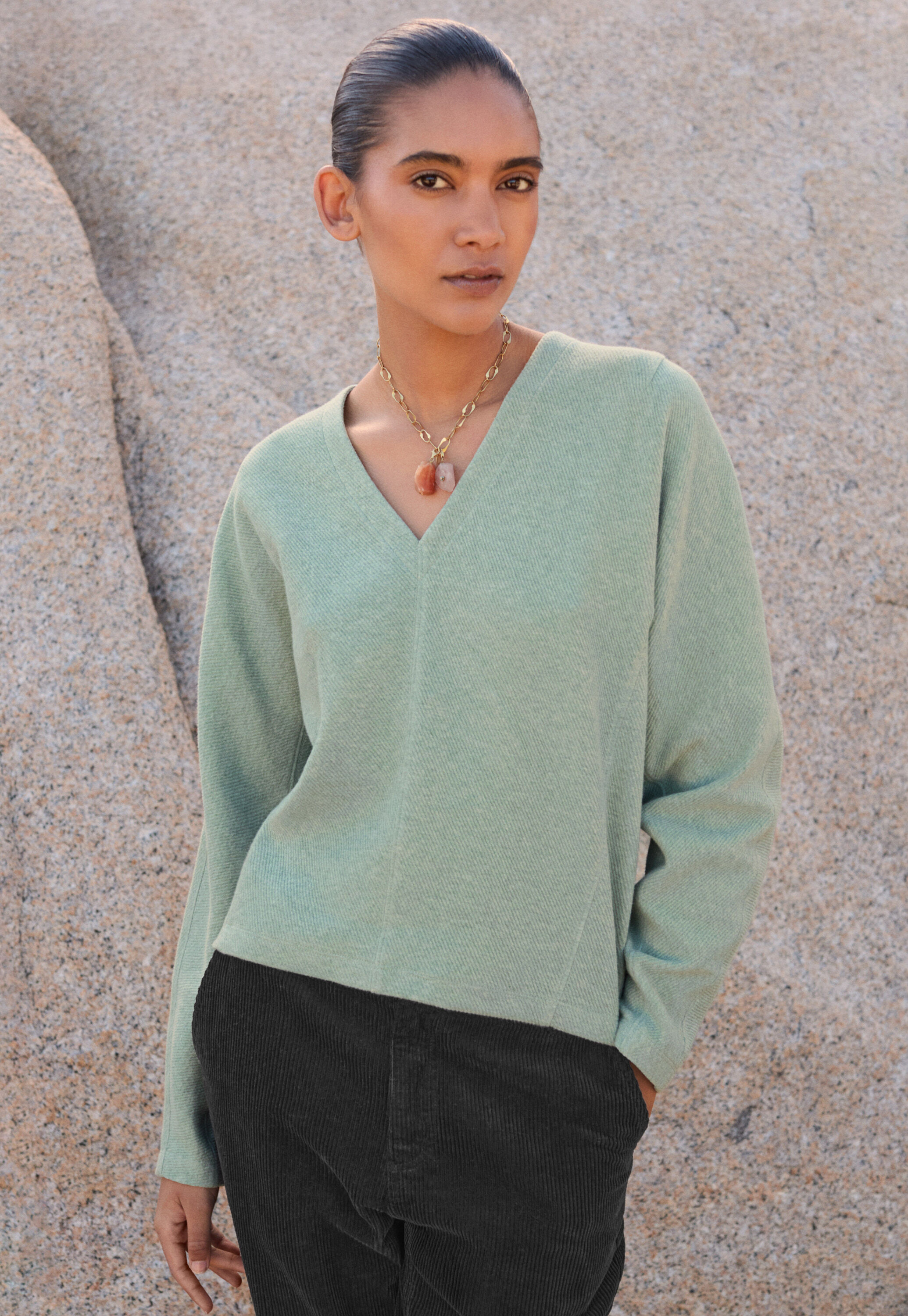 V-neck top