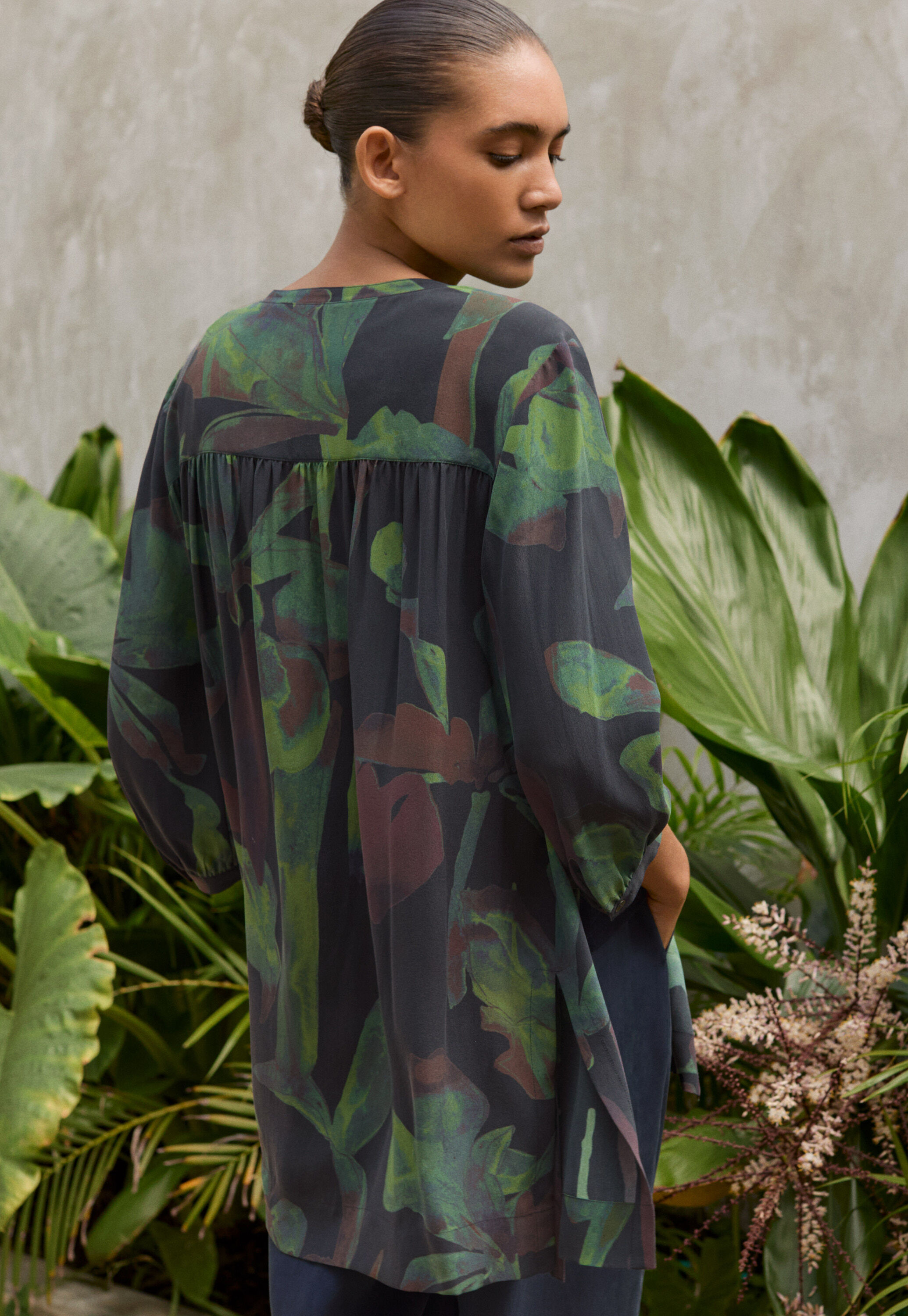 Peplum-detail dress