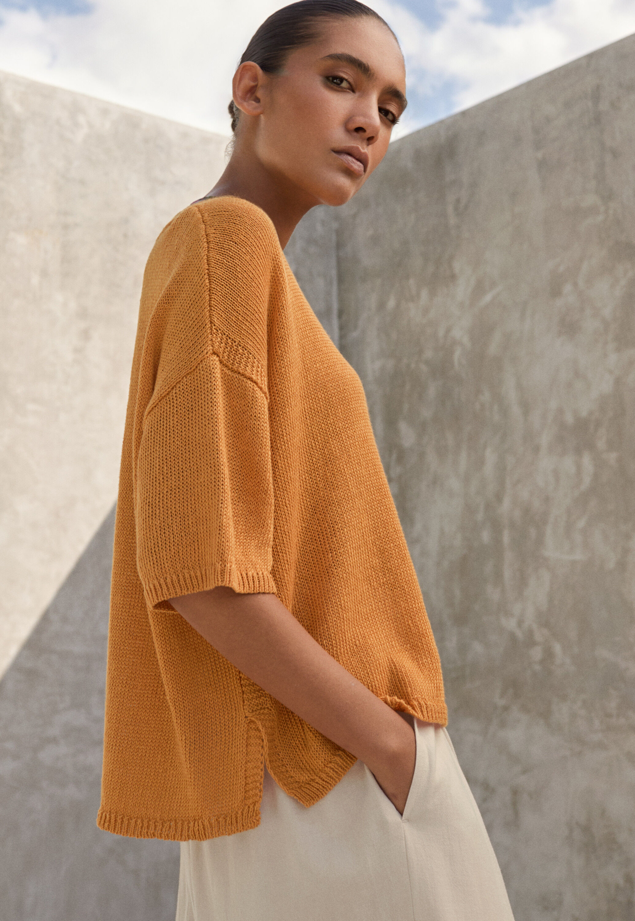 Peplum-detail dress