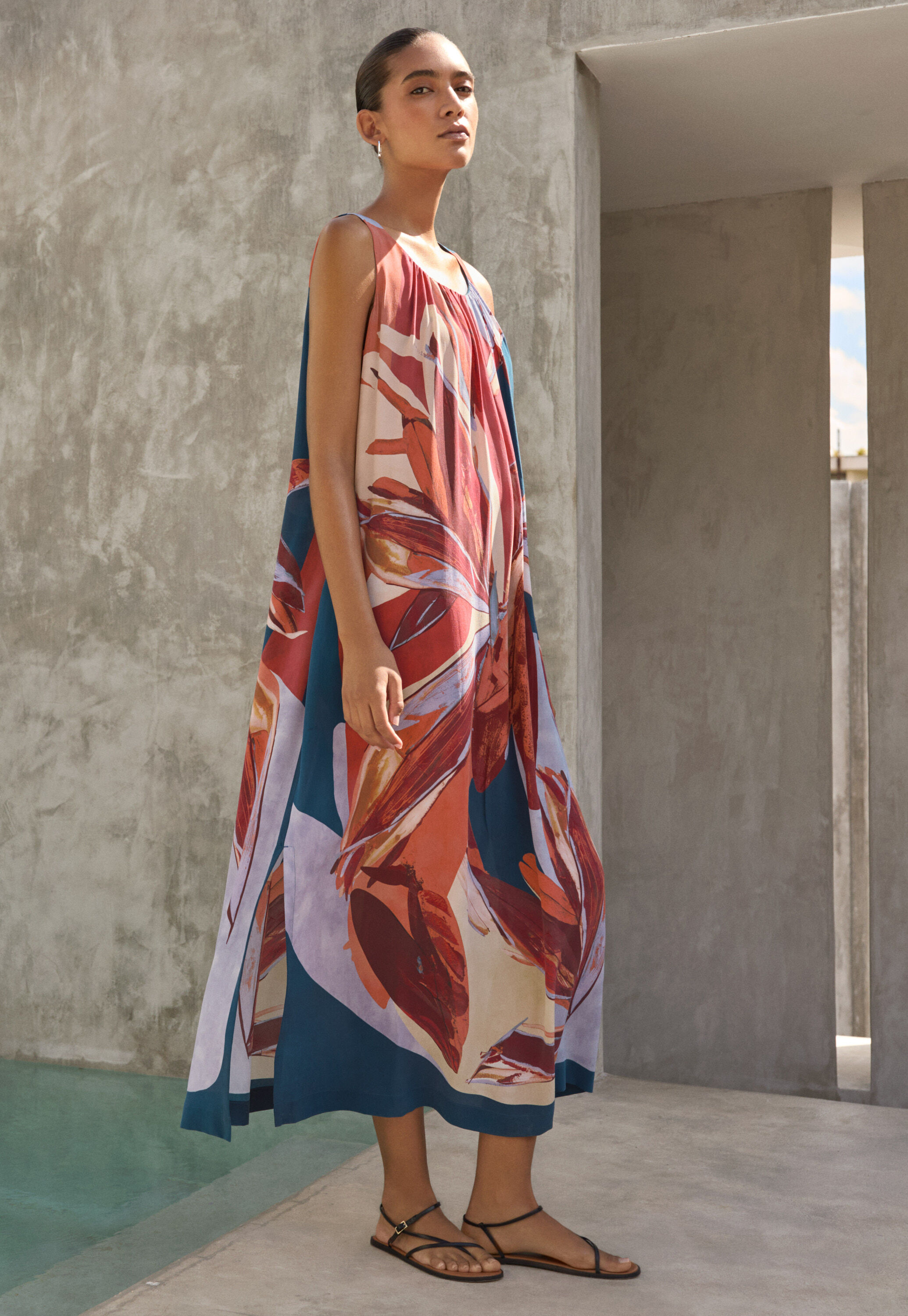 Peplum-detail dress