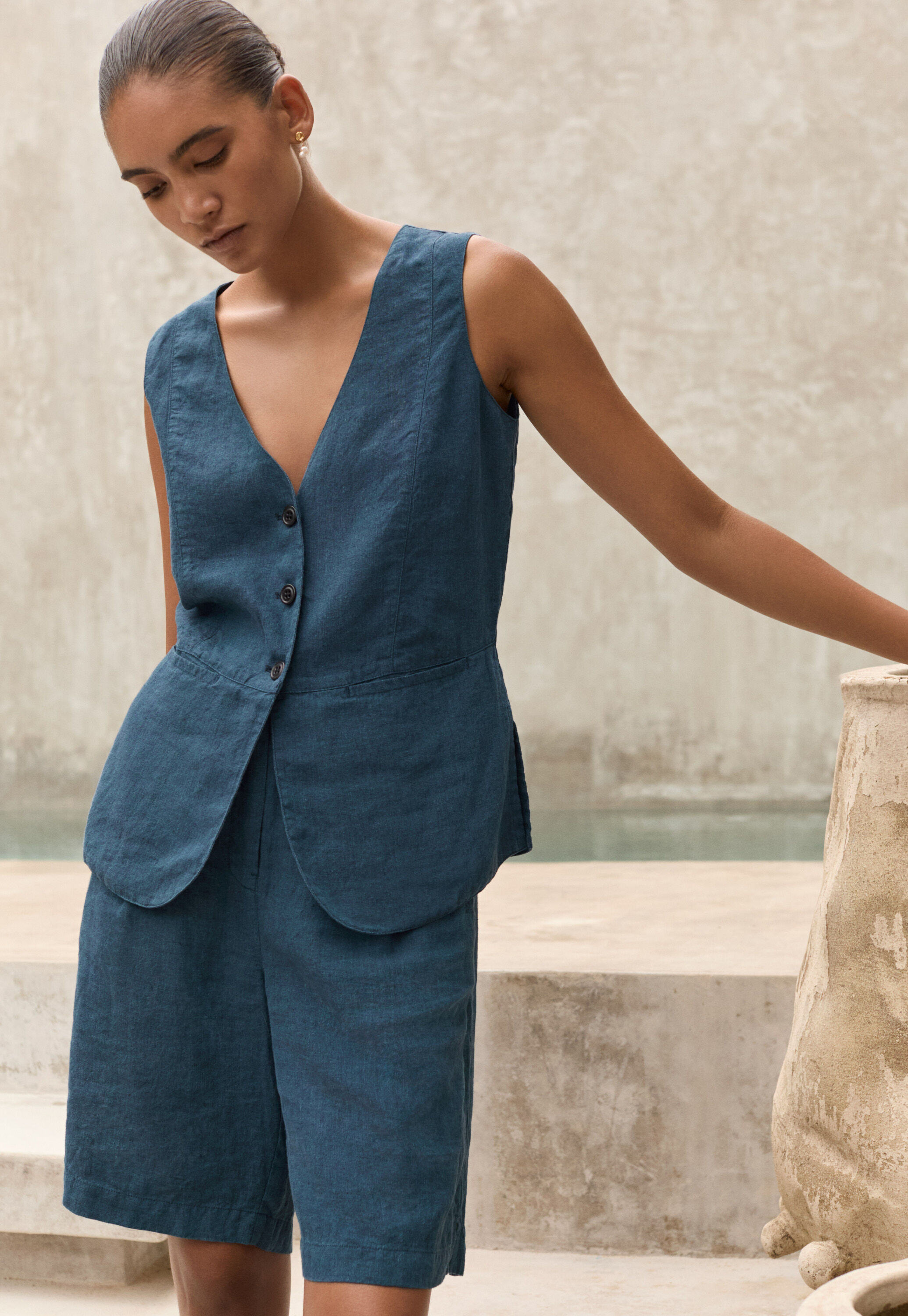 Peplum-detail dress