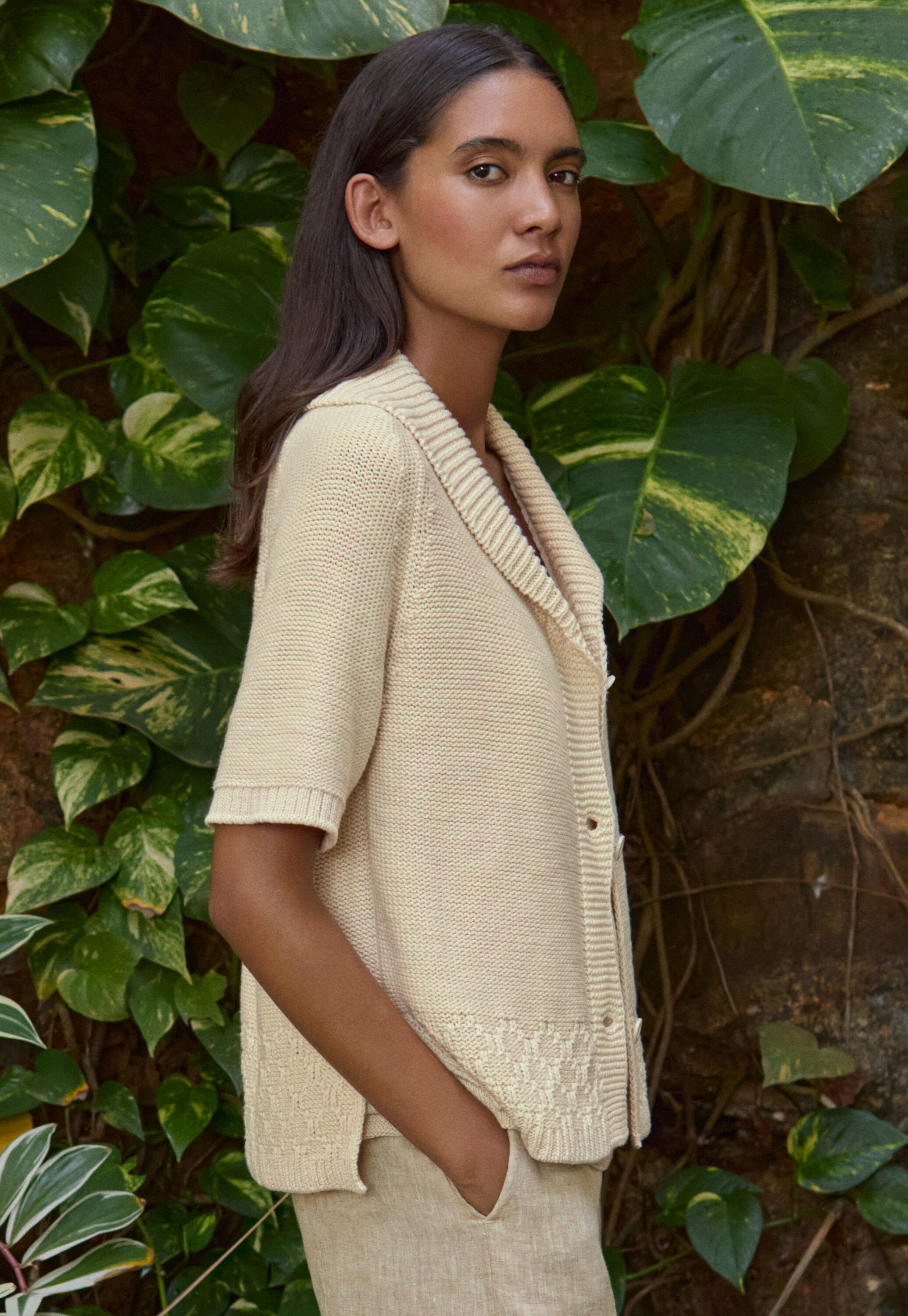 Peplum-detail dress