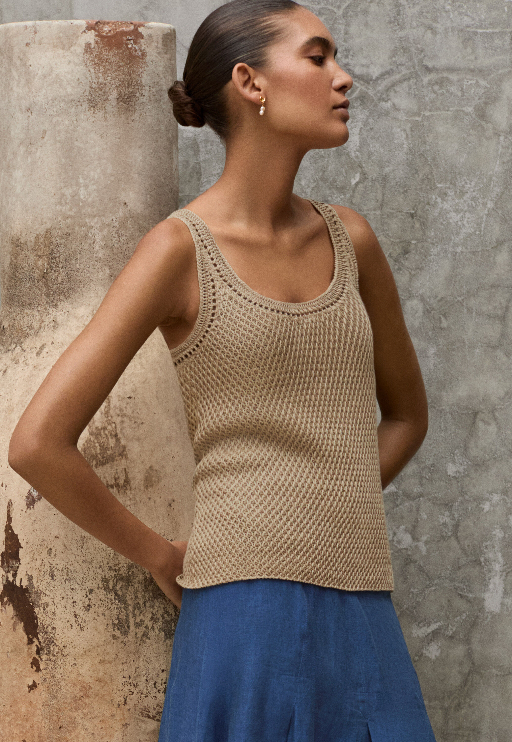 Peplum-detail dress