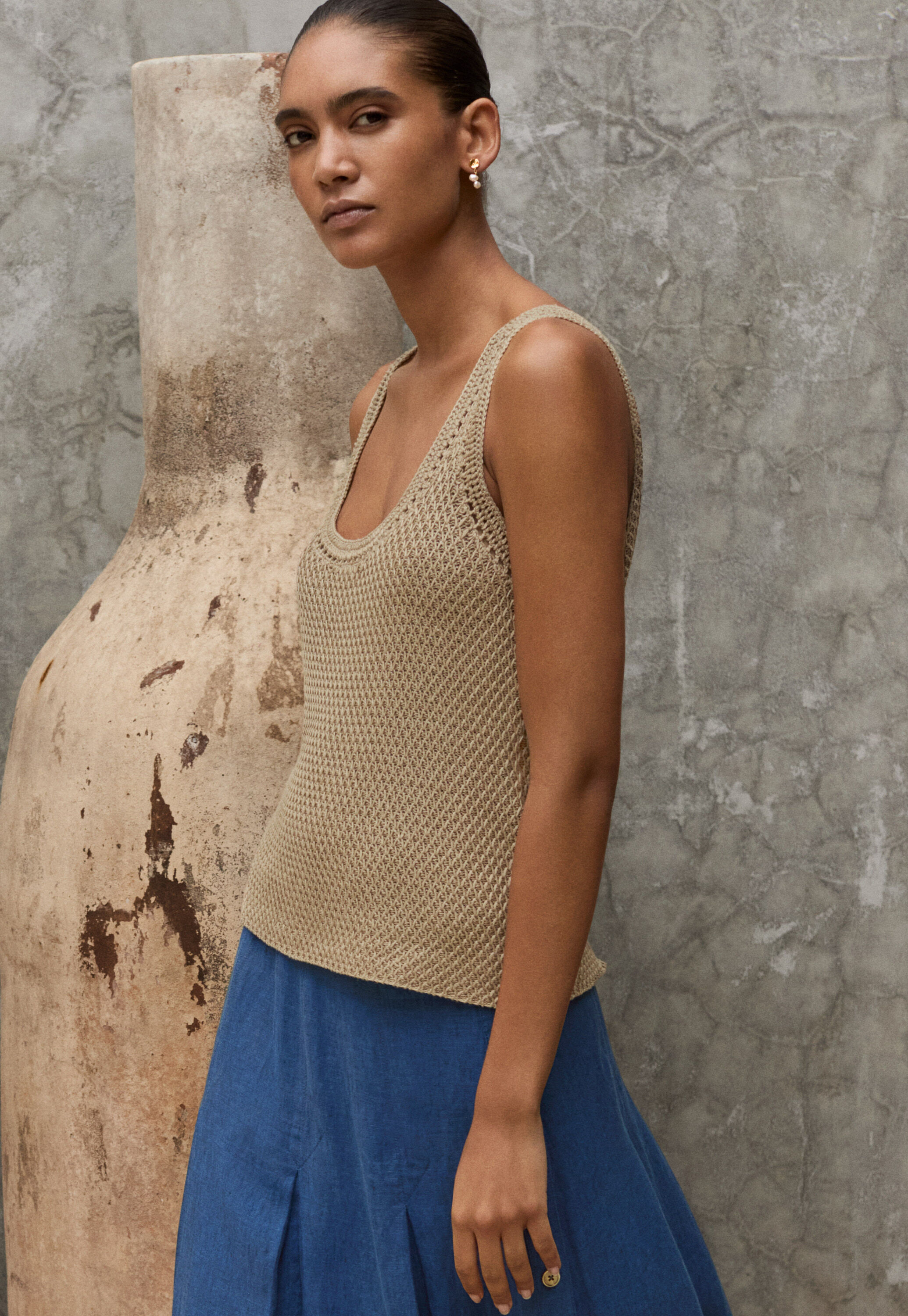 Peplum-detail dress
