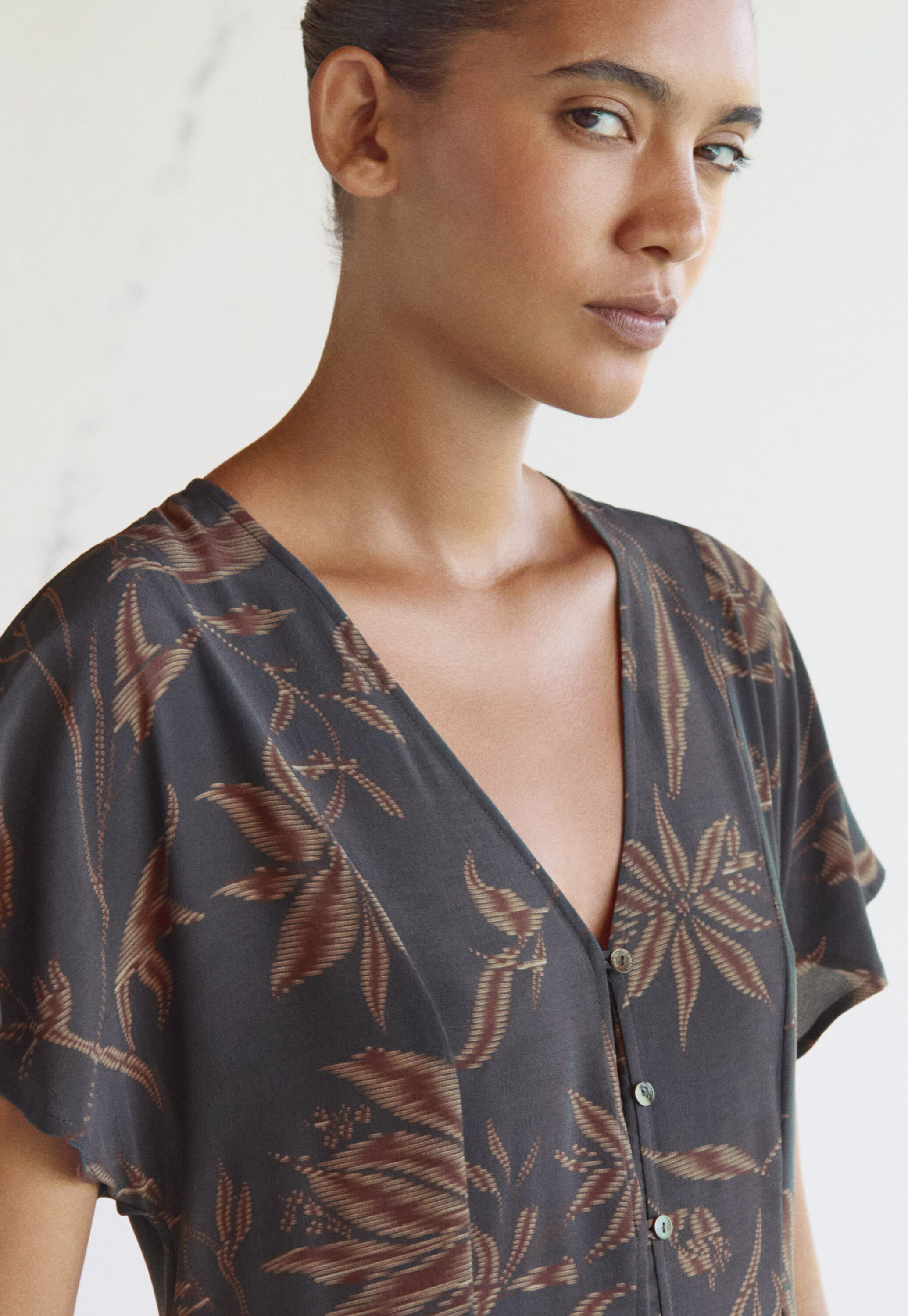 Peplum-detail dress