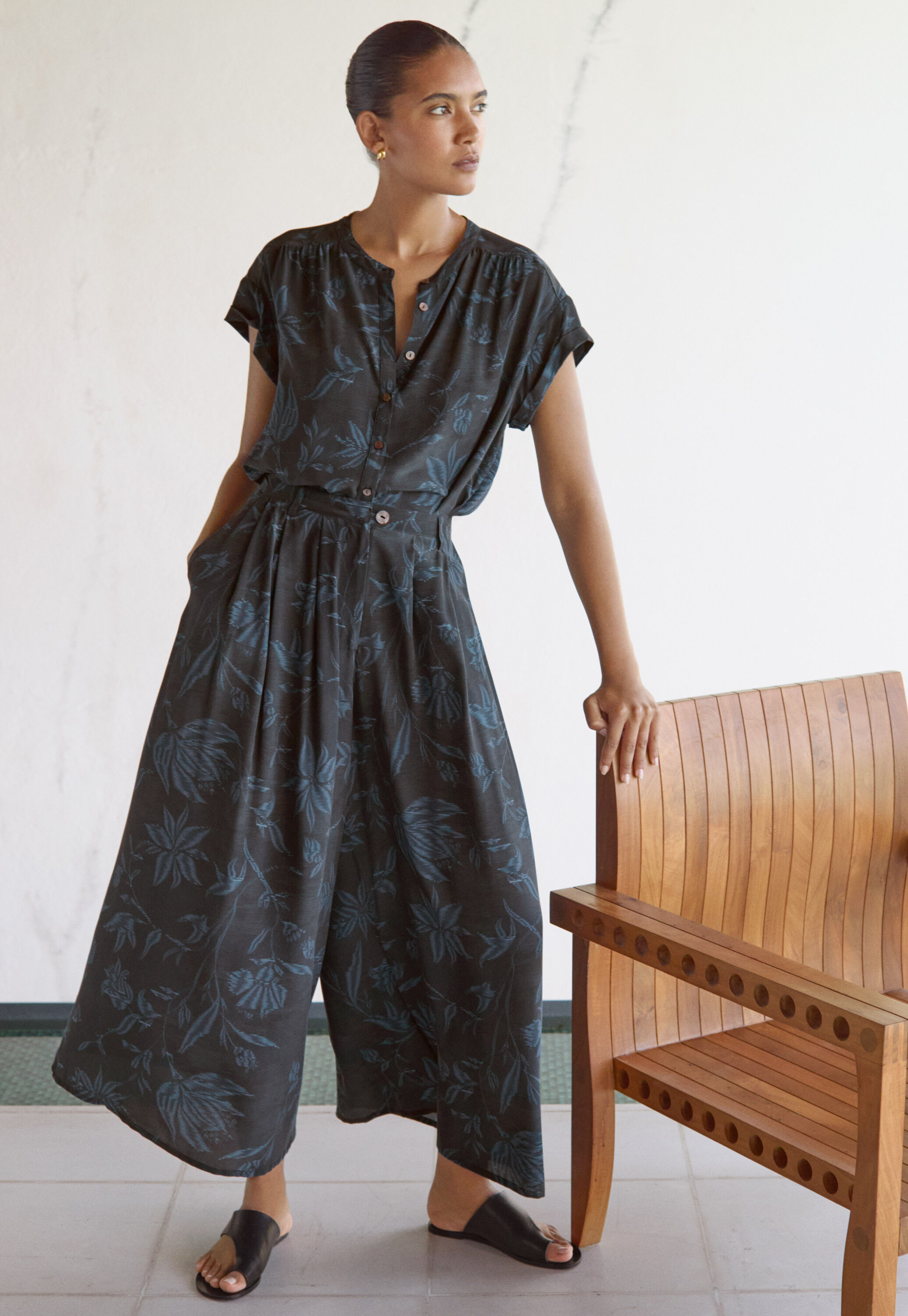 Peplum-detail dress