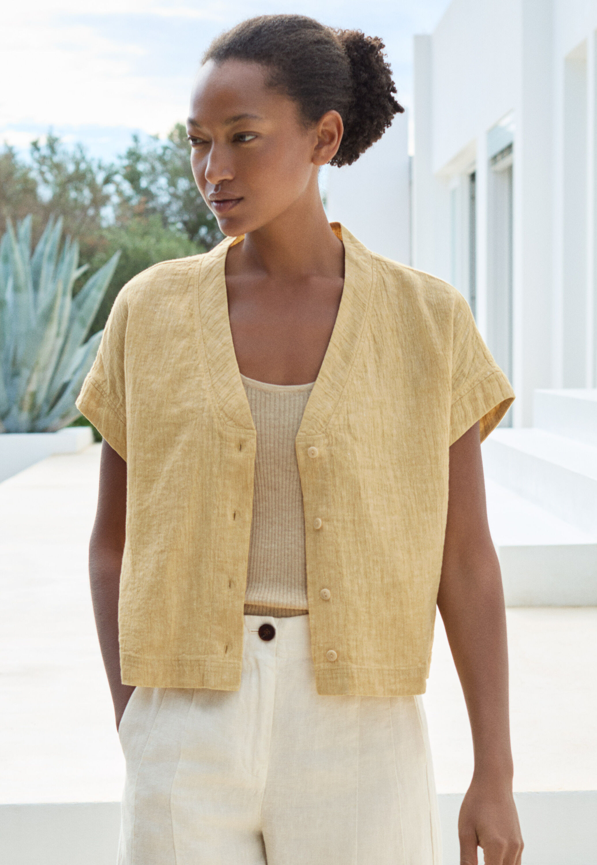 Peplum-detail dress