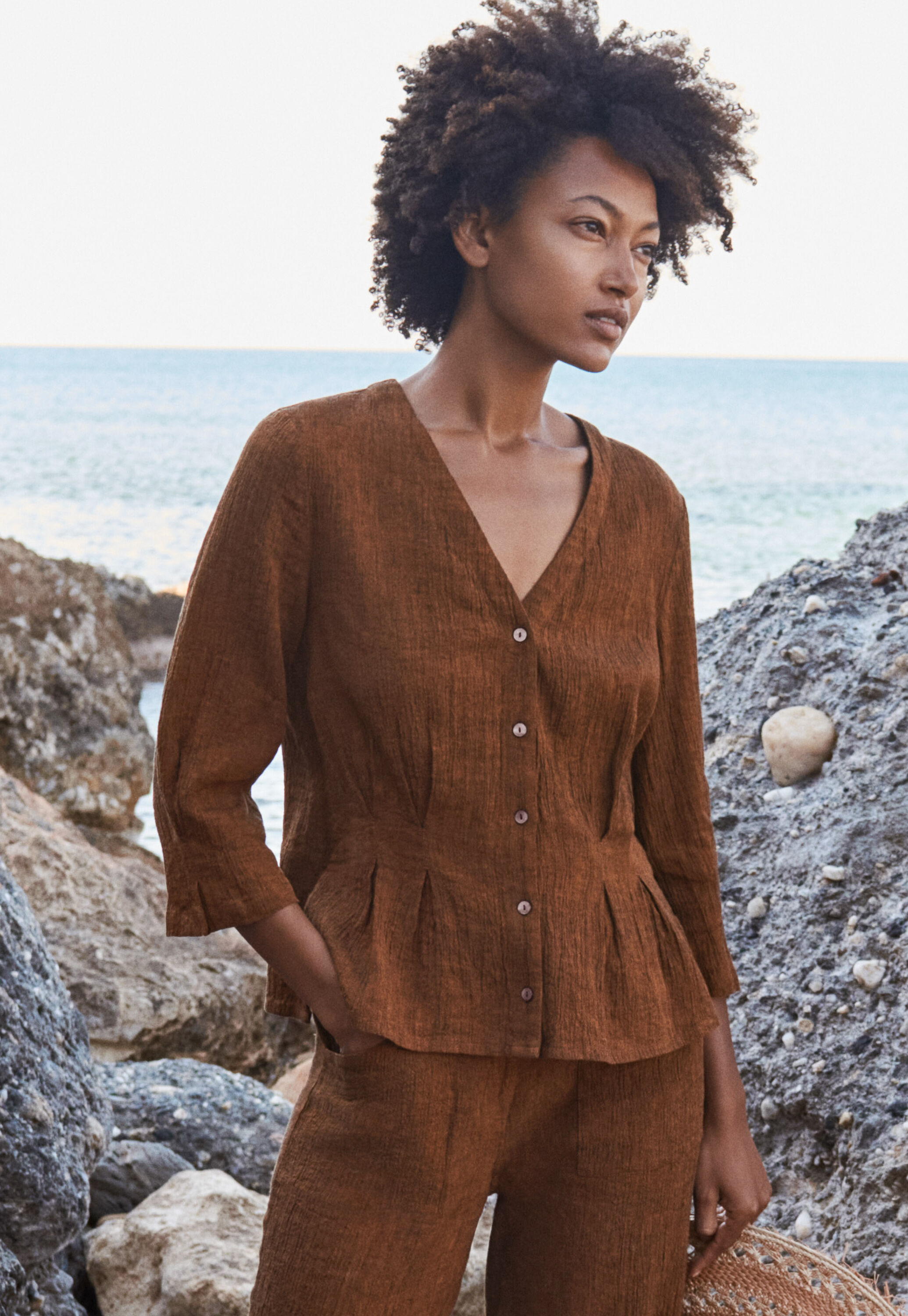 Peplum-detail dress