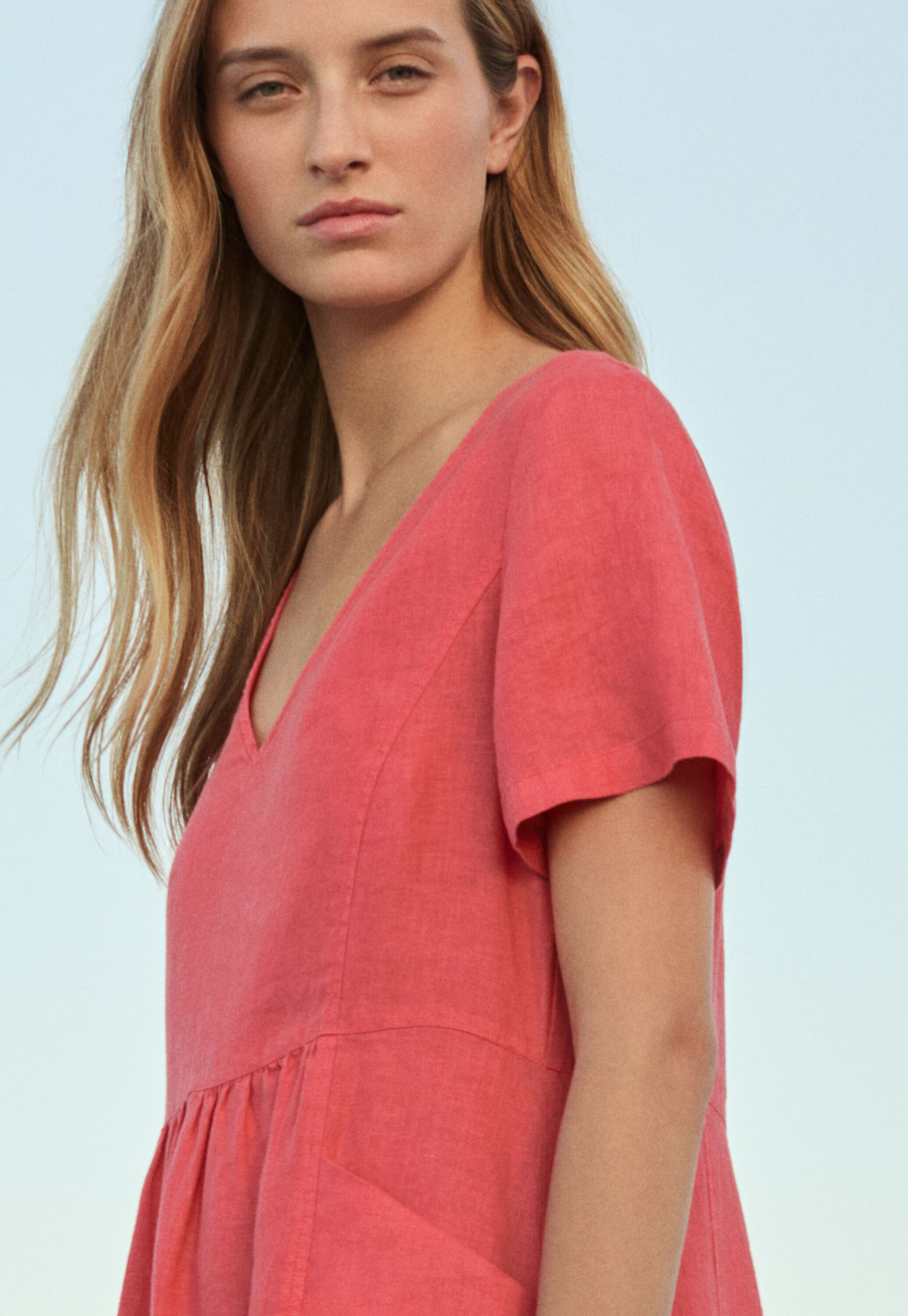 Peplum-detail dress