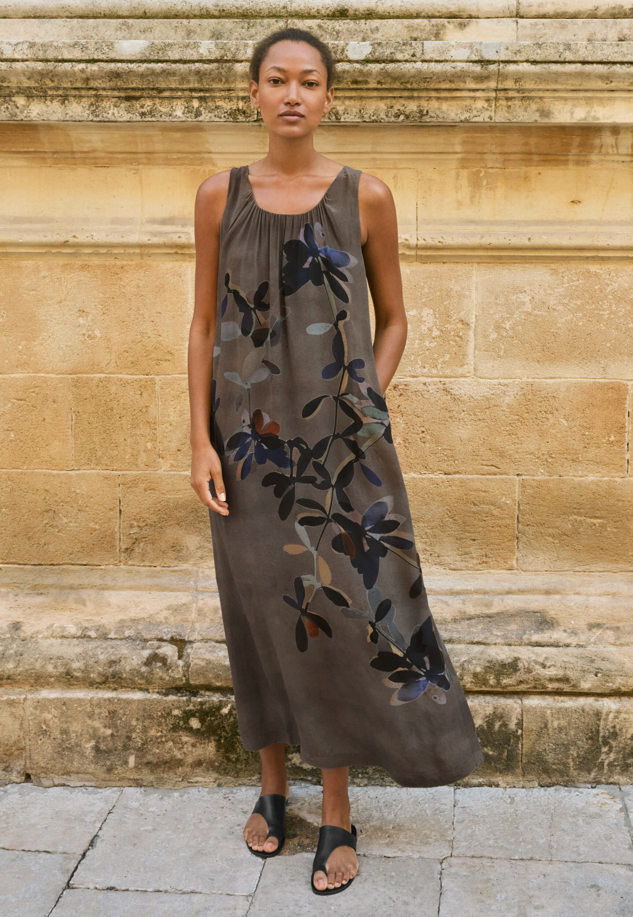 Peplum-detail dress