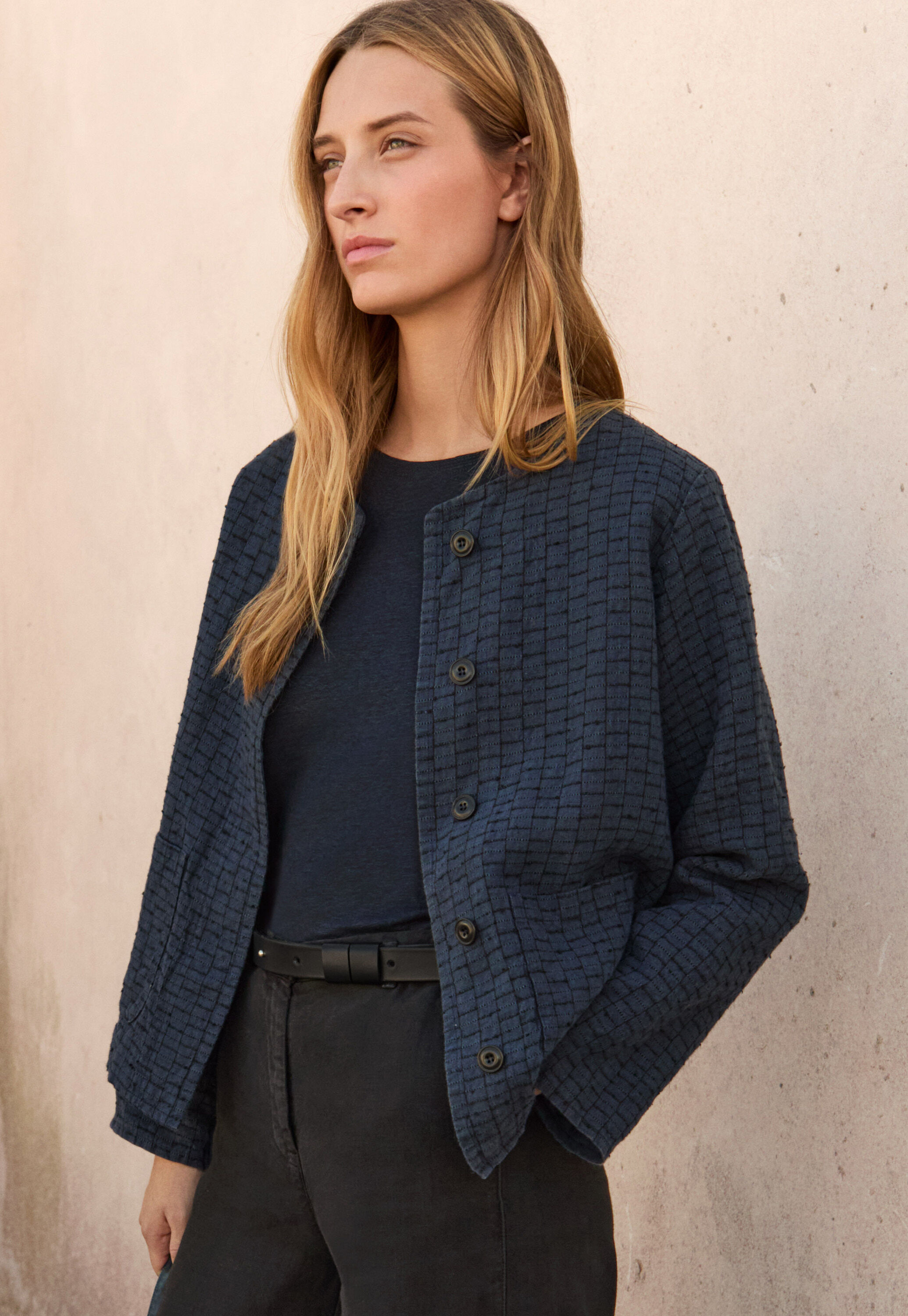 Peplum-detail dress