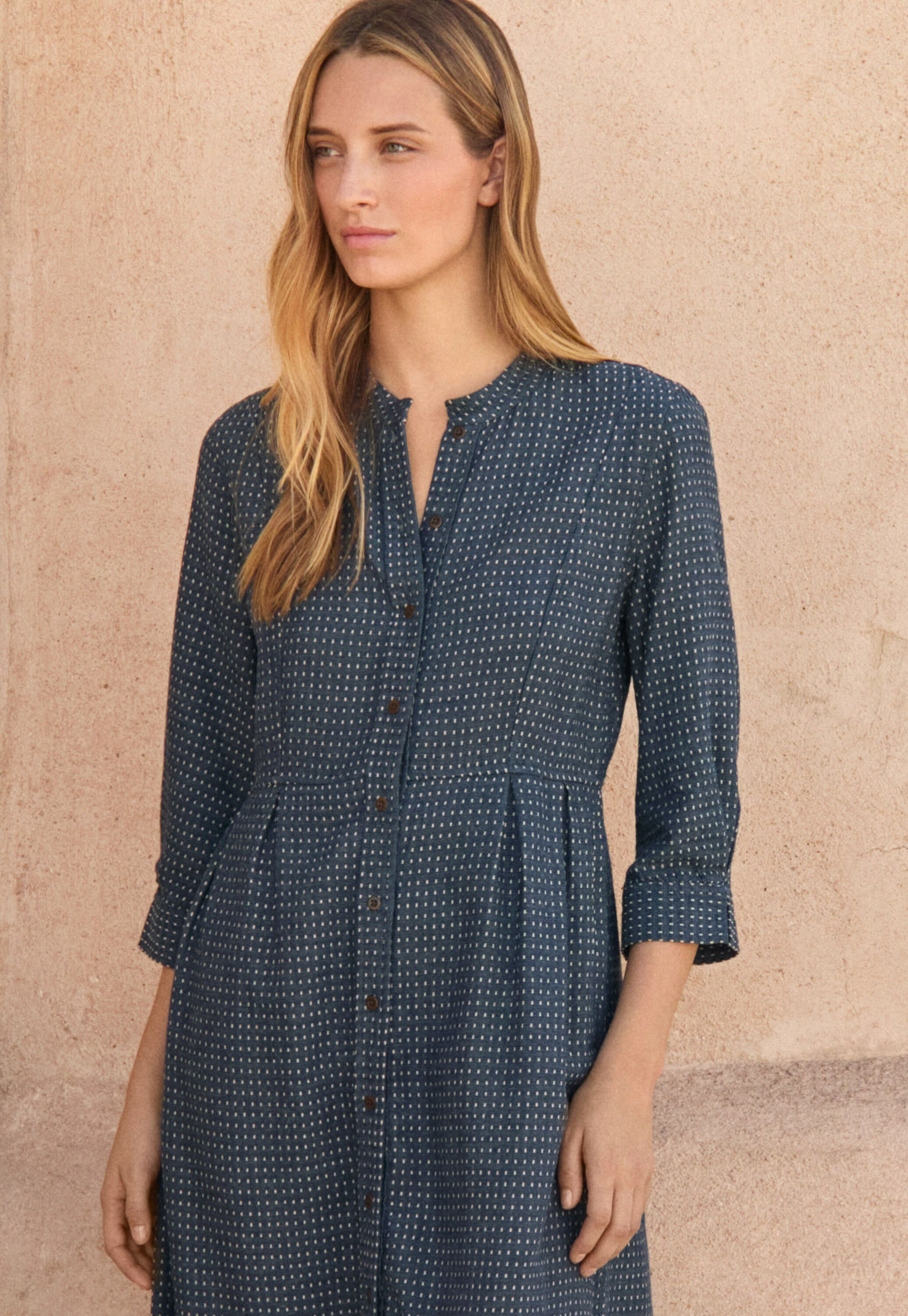 Peplum-detail dress