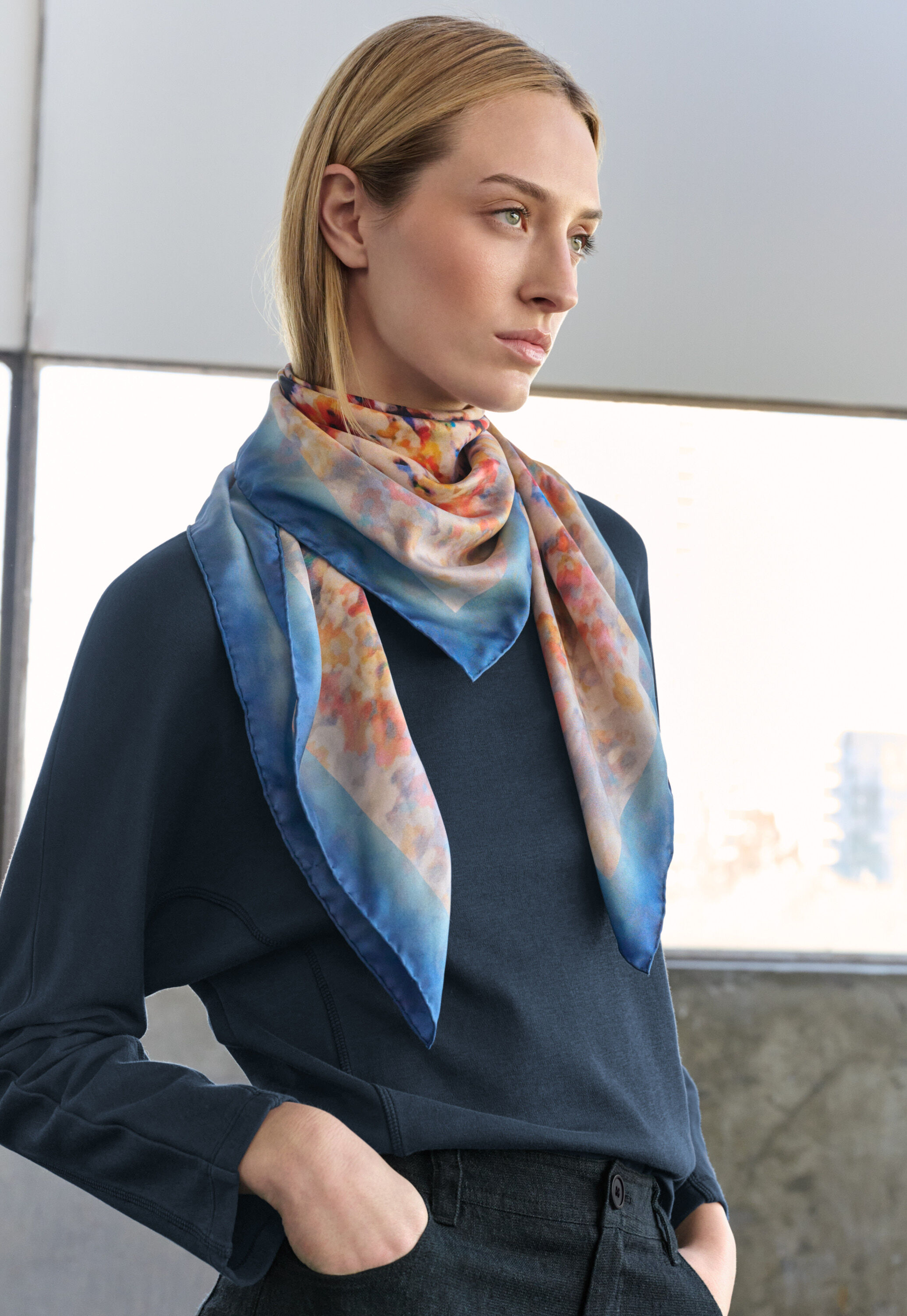 Large printed scarf