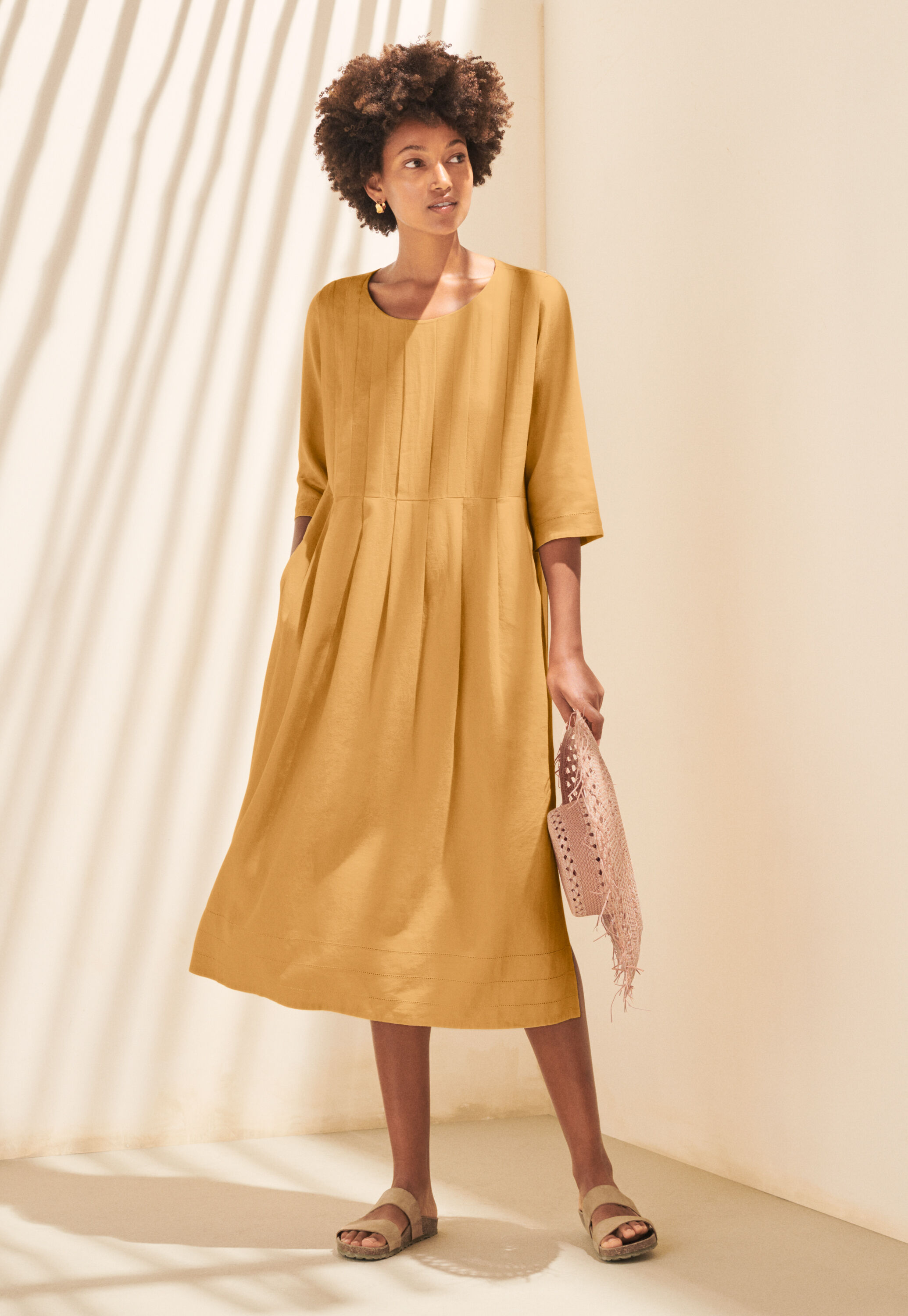 Peplum-detail dress